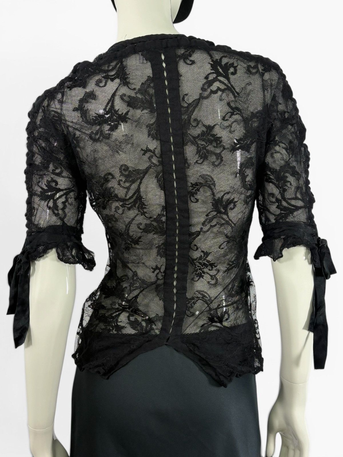 Yves Saint Laurent SS02 Black Lace Top by Yves Saint Laurent Size M / US 6-8 / IT 42-44 - 2 Thumbnail