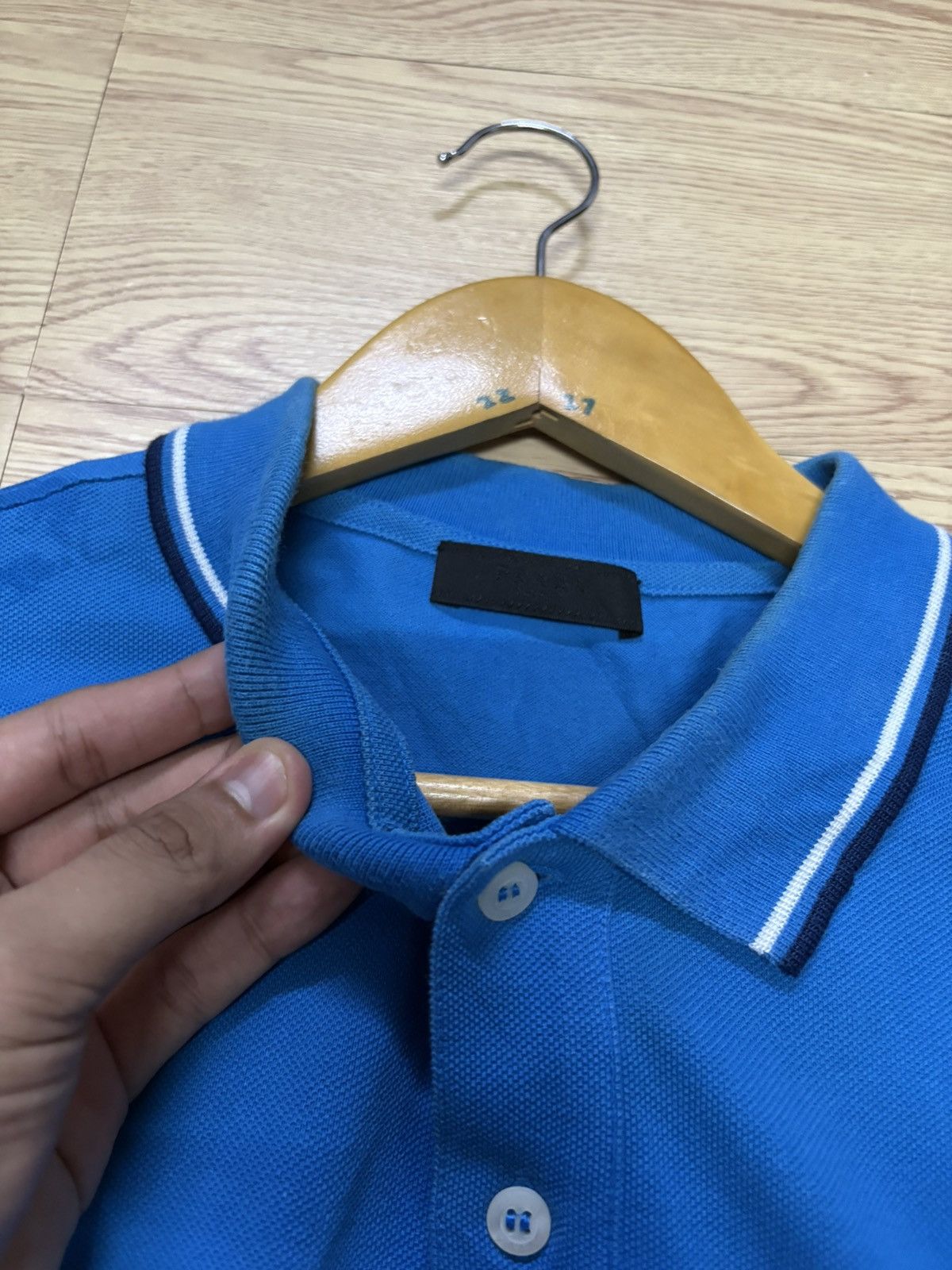 Prada × Vintage 💥 PRADA POLO SJJ887 BLUE 💥 Size US L / EU 52-54 / 3 - 5 Thumbnail