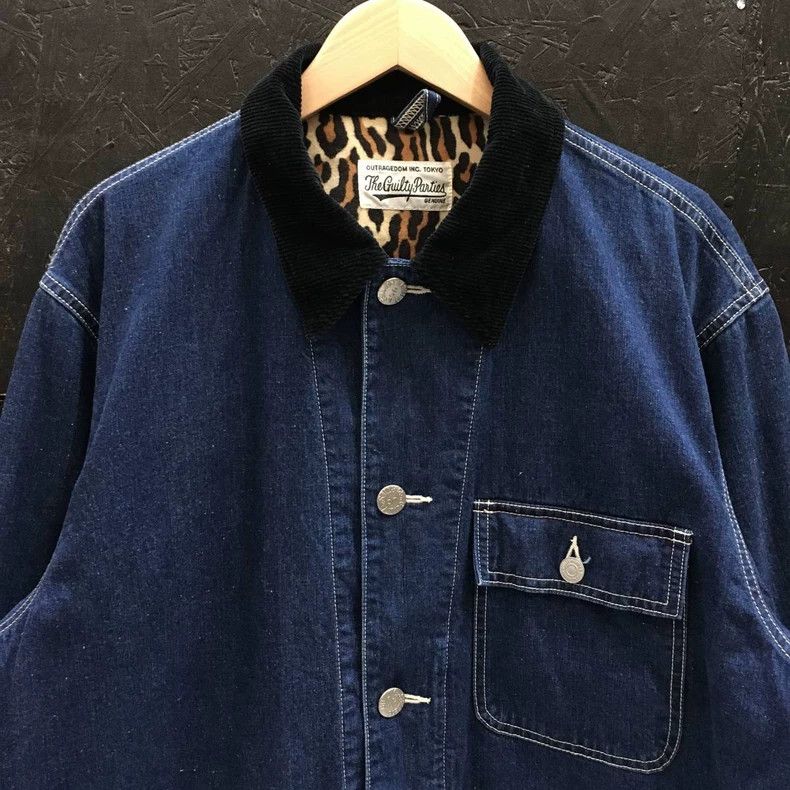 Wacko Maria Wacko Maria Coverall Leopard Print Denim Jacket Size US XL / EU 56 / 4 - 1 Thumbnail