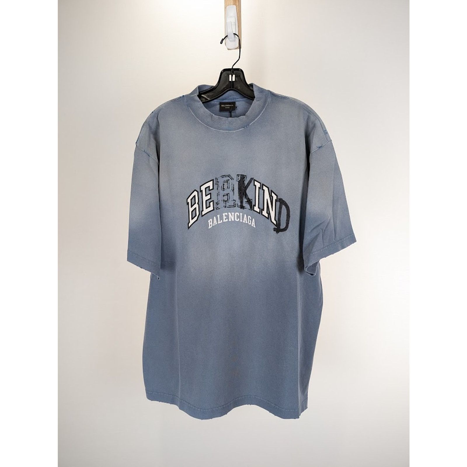 Balenciaga o1rshd1 Short Sleeve T-Shirt in Blue Size US M / EU 48-50 / 2 - 1 Thumbnail
