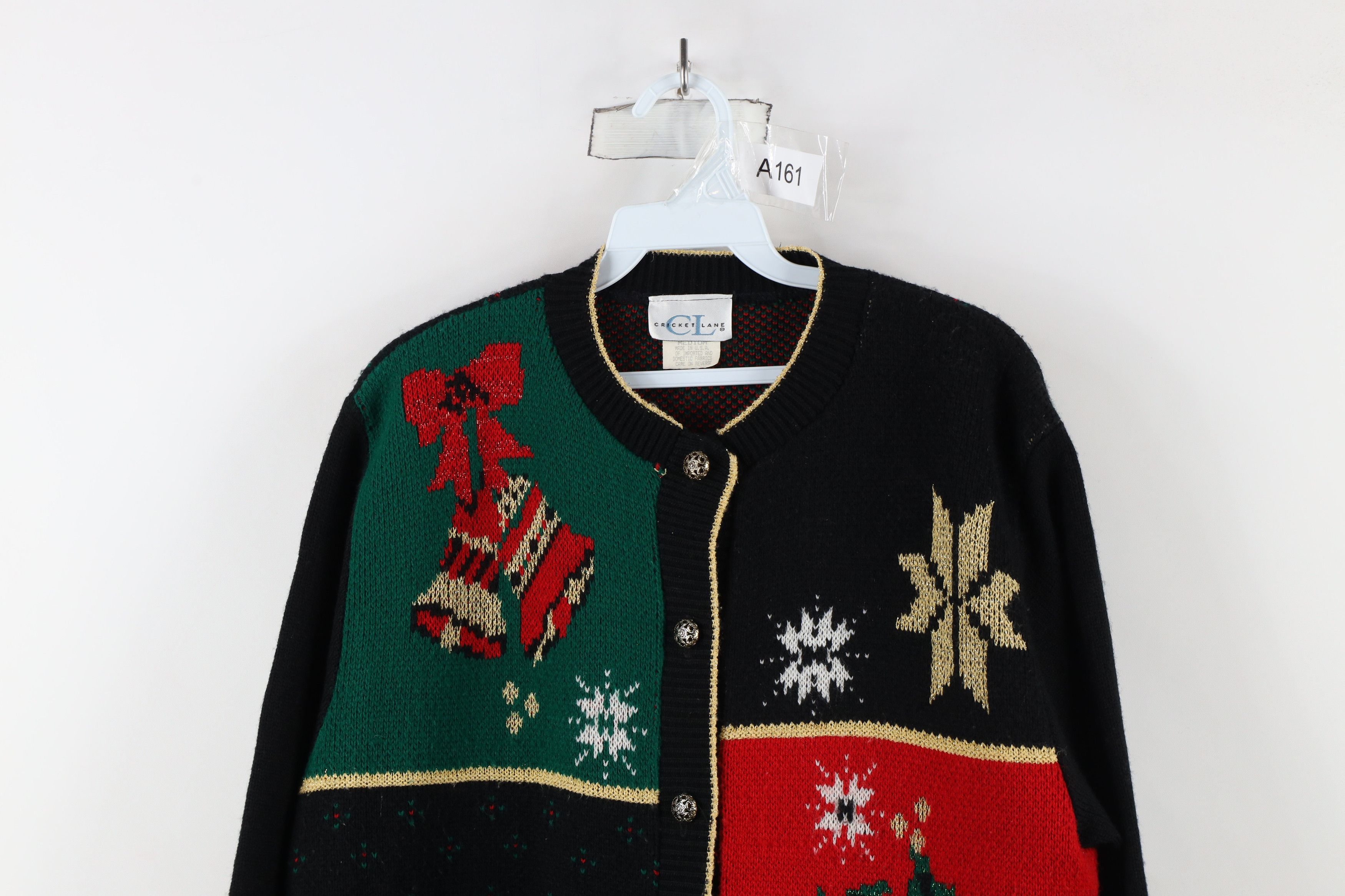 Vintage Vintage 90s Streetwear Christmas Knit Cardigan Sweater USA Size M / US 6-8 / IT 42-44 - 2 Thumbnail
