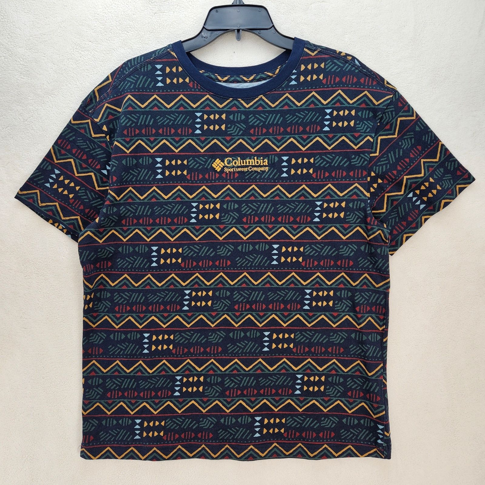 Columbia COLUMBIA MEN'S MEDIUM AZTEC TRIBAL PRINT NAVY BLUE TSHIRT Size US M / EU 48-50 / 2 - 1 Thumbnail