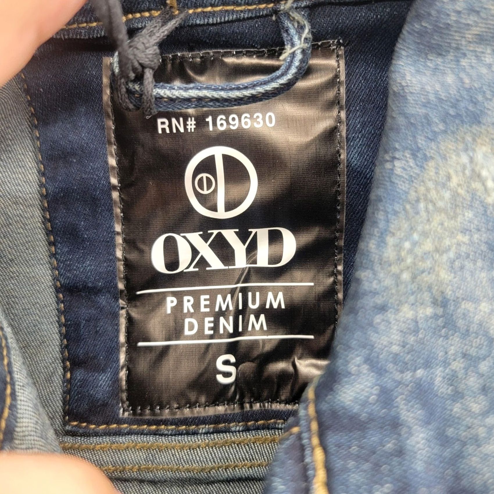 Denime OXYD Jacket Mens S Blue Premium Denim Distressed Button Front Stretch Western Size US S / EU 44-46 / 1 - 4 Thumbnail