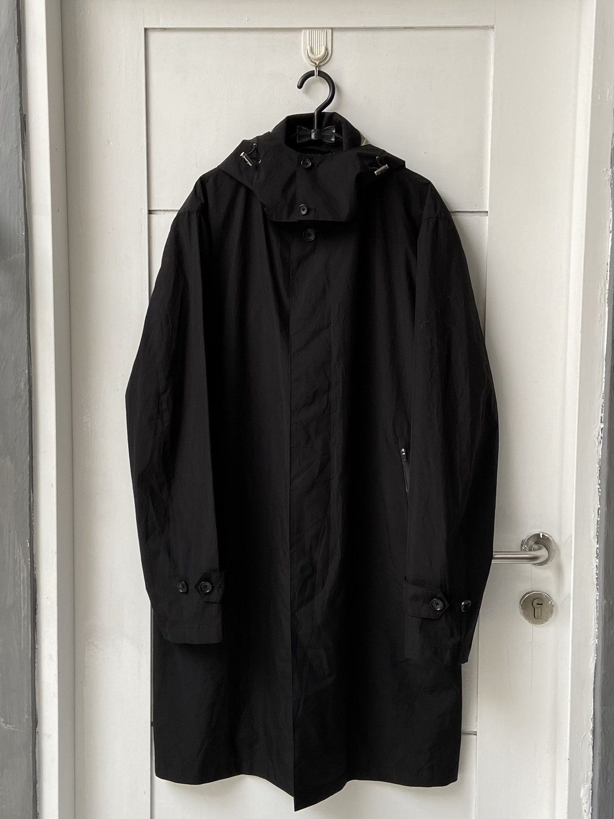image of Yohji Yamamoto D’Urban Aar Black Coat Jacket, Men's (Size Large)