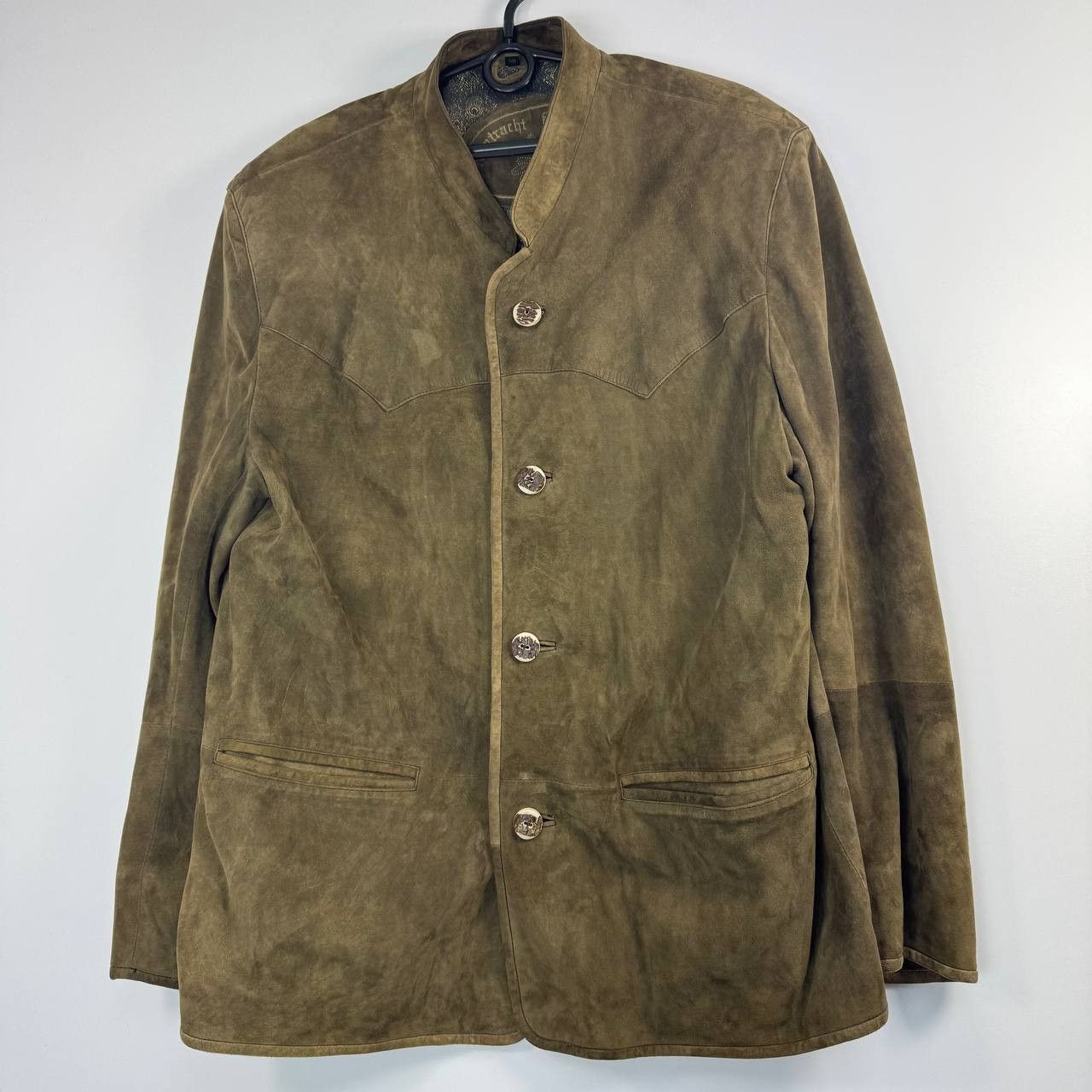 Other Vintage German Tracht Suede Leather Bavarian Jacket Size 50 Size US L / EU 52-54 / 3 - 1 Thumbnail