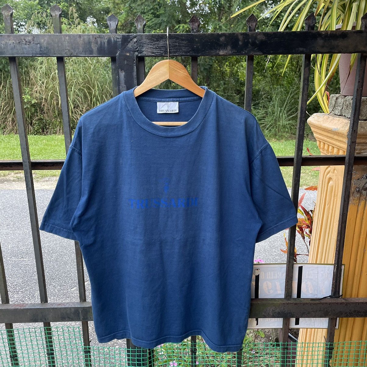 Trussardi × Vintage 🔥🔥Vintage Trussardi Big Logo Spellout Tee Size US L / EU 52-54 / 3 - 1 Thumbnail