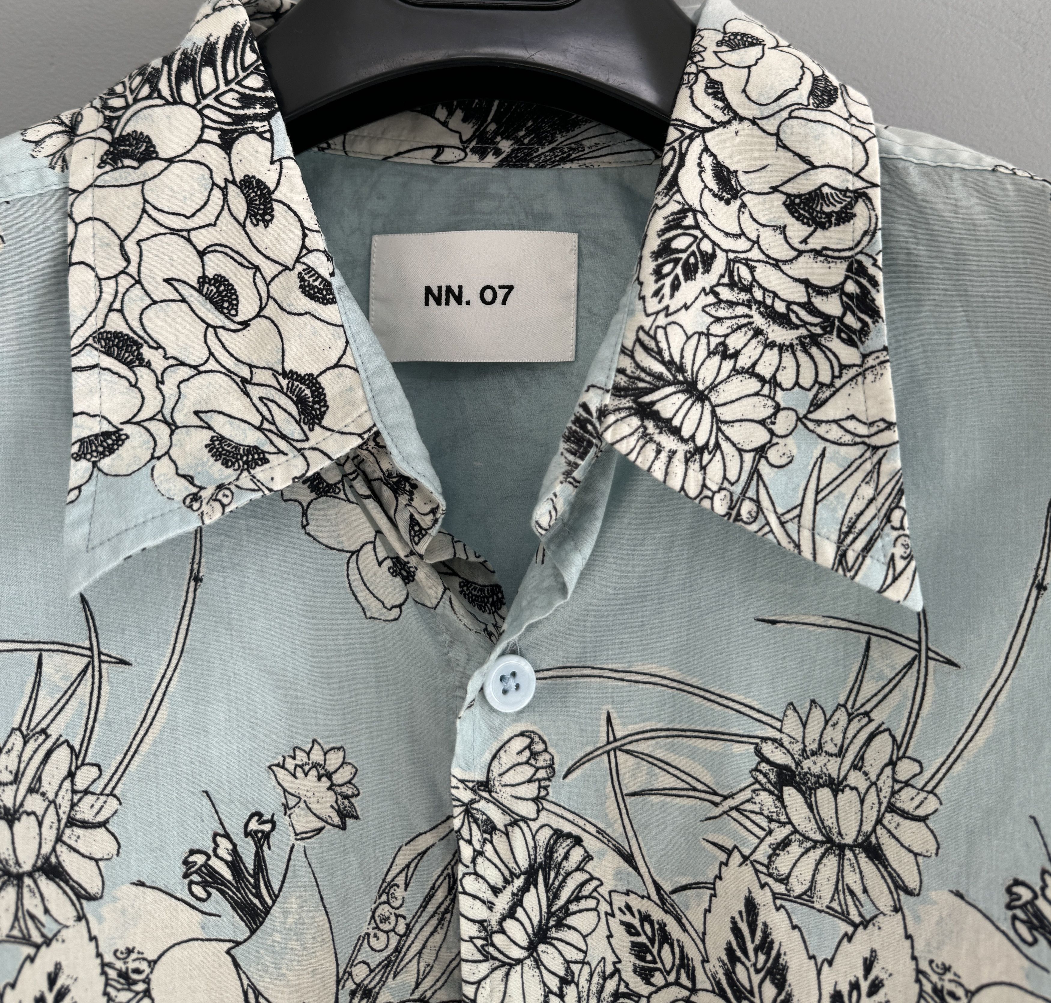 NN07 NN07 Quinsy Printed Shirt Men's Floral Blue Size L Size US L / EU 52-54 / 3 - 3 Thumbnail