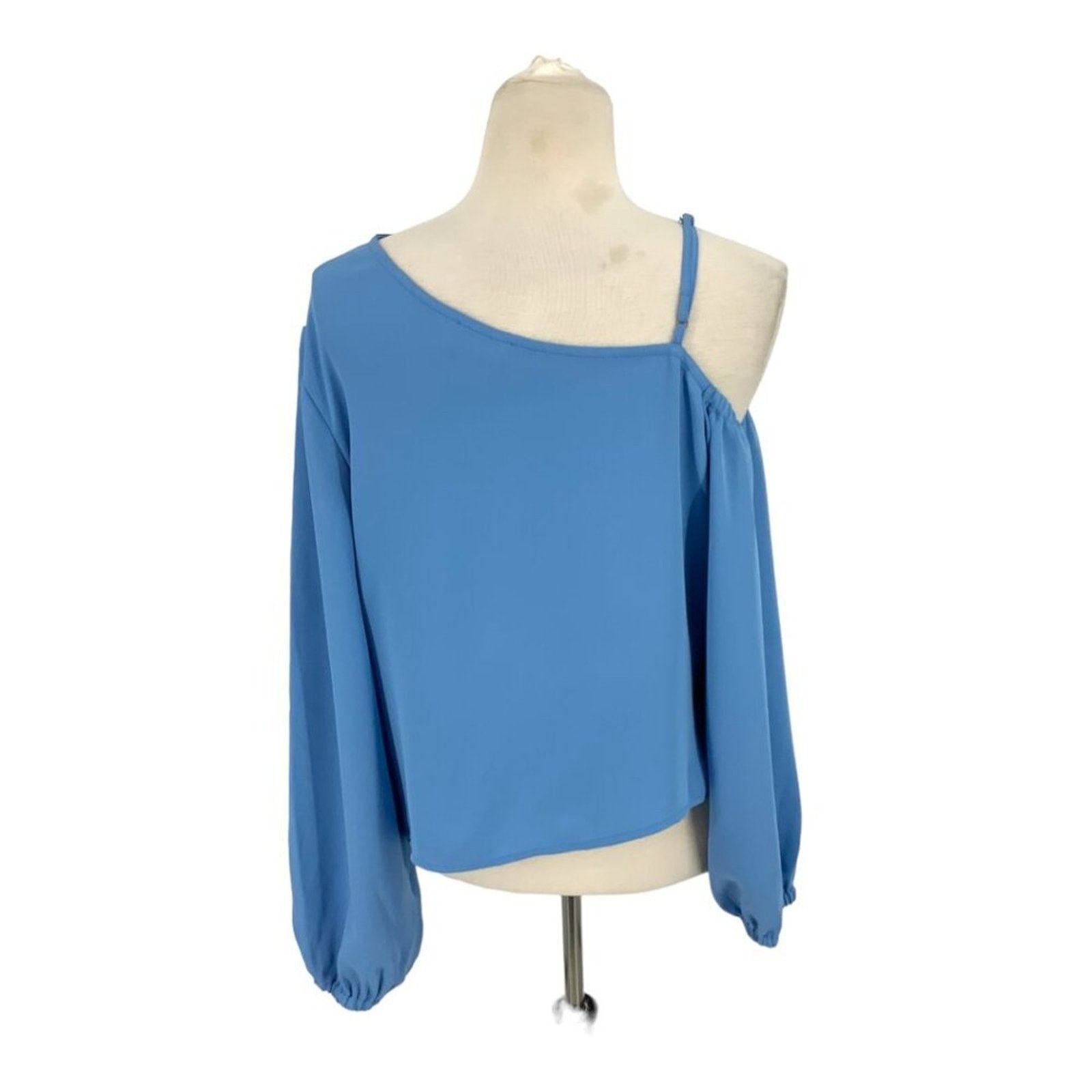 Other Open Edit Pleated Asymmetric Top Blue Size XXS NWOT $59 MSRP Size XXS / US 00 / IT 34 - 7 Thumbnail