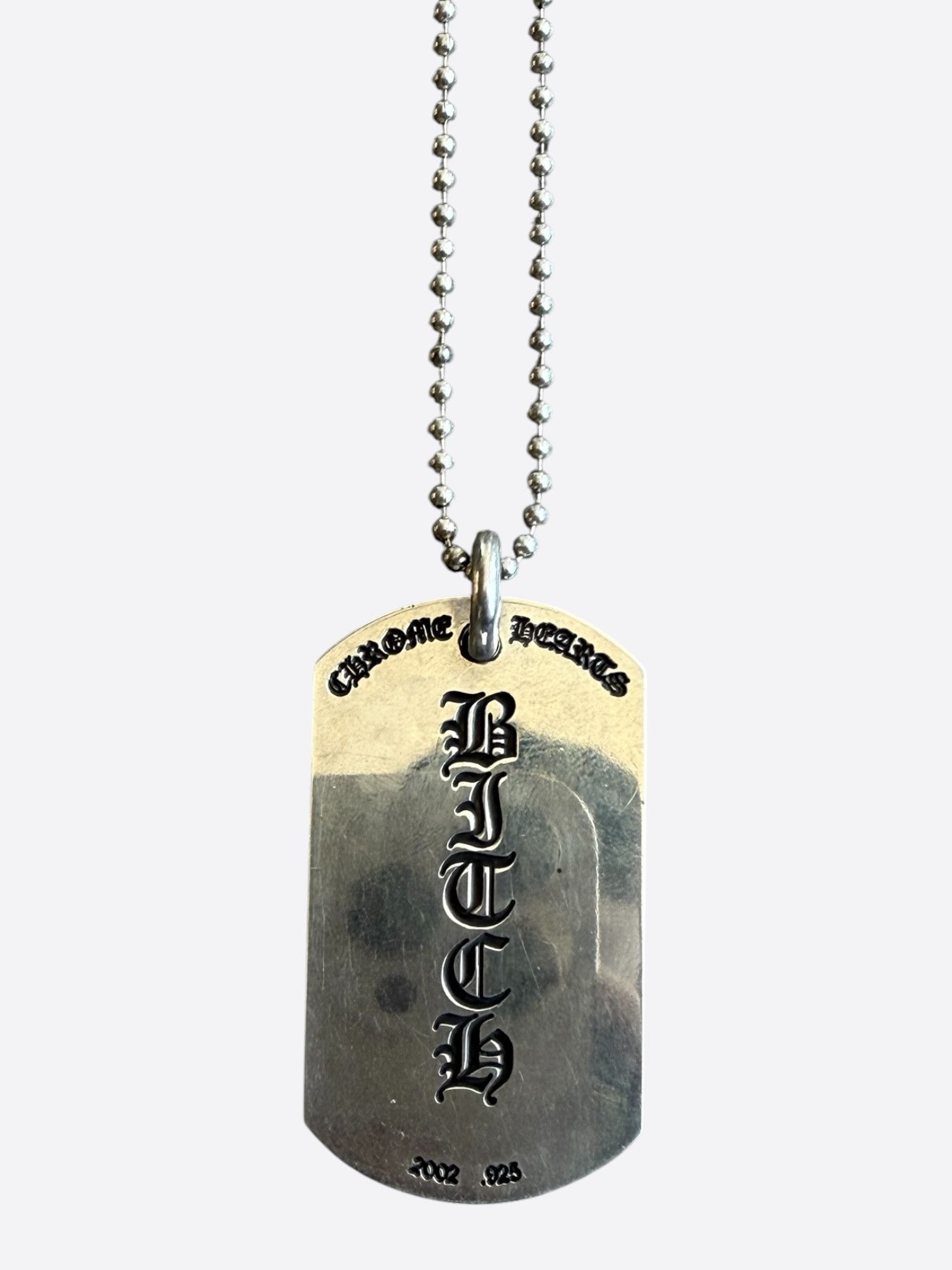 Chrome Hearts Chrome Hearts Rolling Stones Silver Tag Necklace Size ONE SIZE - 2 Thumbnail