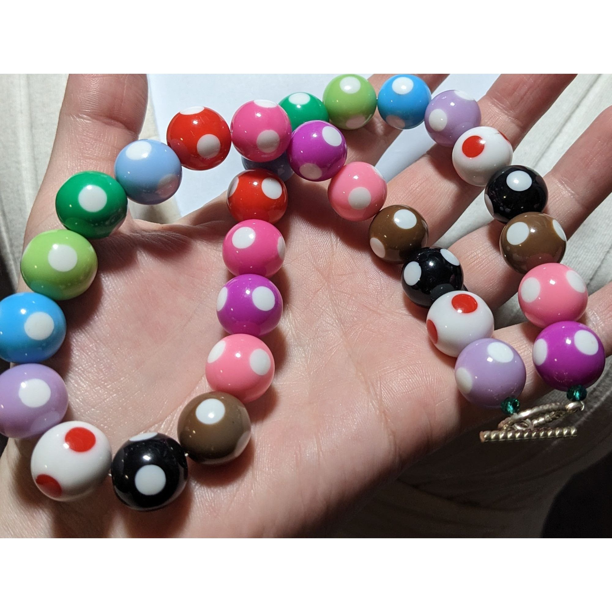 Other Rainbow Polka Dot Bubble Gum Bead Necklace Size ONE SIZE - 4 Thumbnail