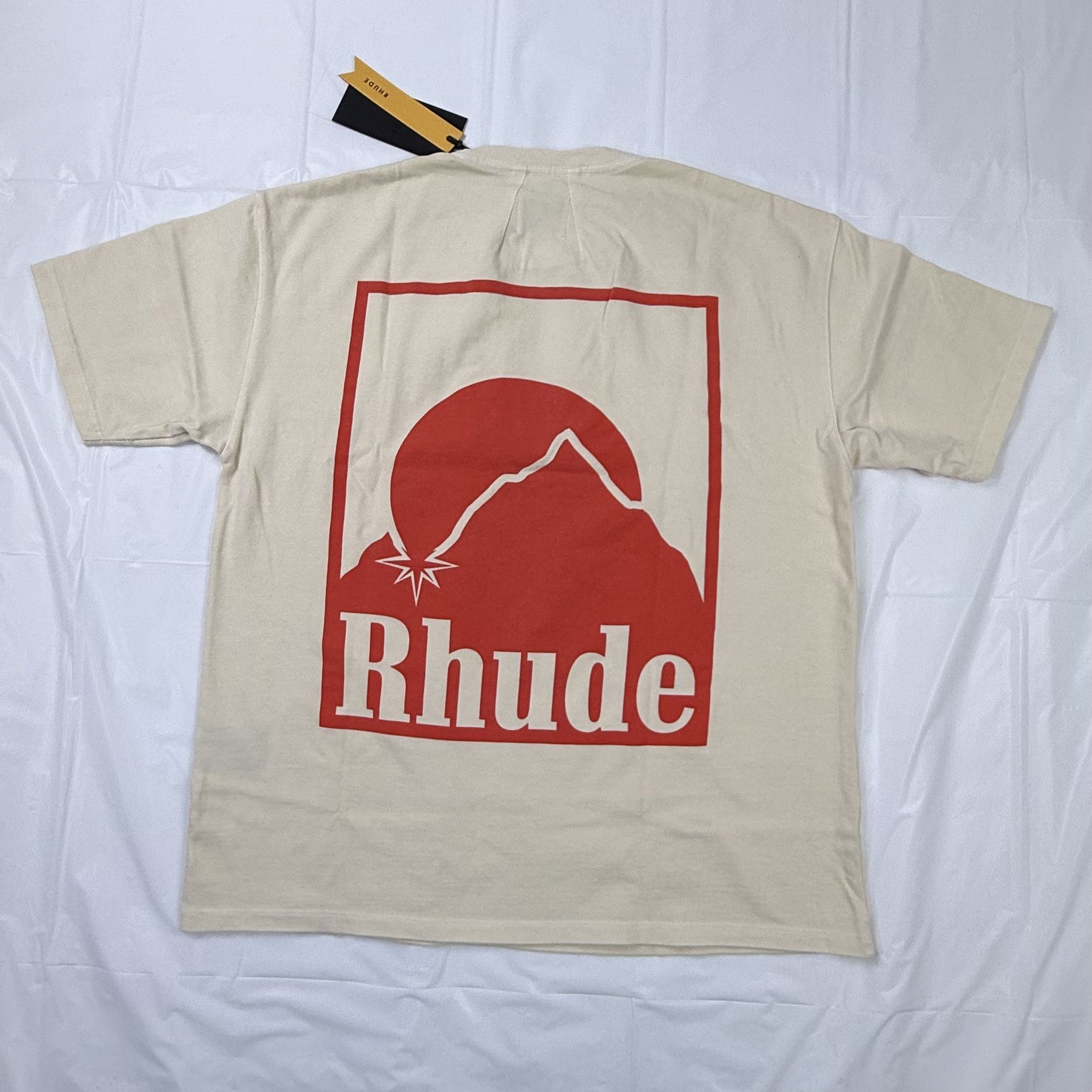 Rhude Rhude Moonlight Graphic T-Shirt Off-White Cream Cotton Tee S Size US S / EU 44-46 / 1 - 1 Thumbnail