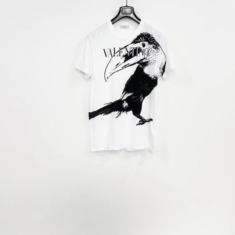 Valentino Valentino Men's Summer White Graphic T-Shirt 0089 Size US M / EU 48-50 / 2 - 1 Thumbnail