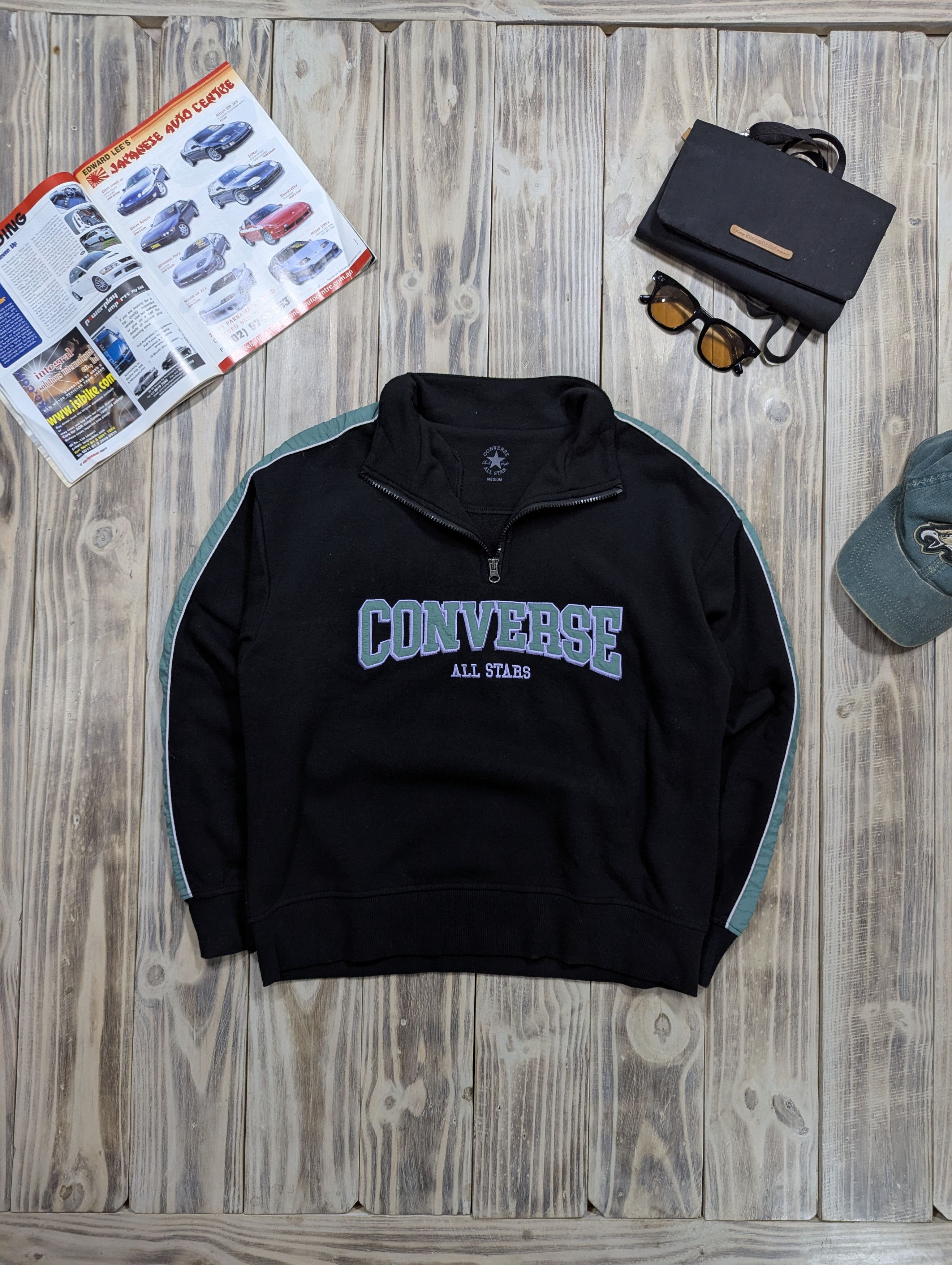 Converse × Japanese Brand Converse Spellout Embroidery Halfzip Japan Jacket Size US M / EU 48-50 / 2 - 1 Thumbnail