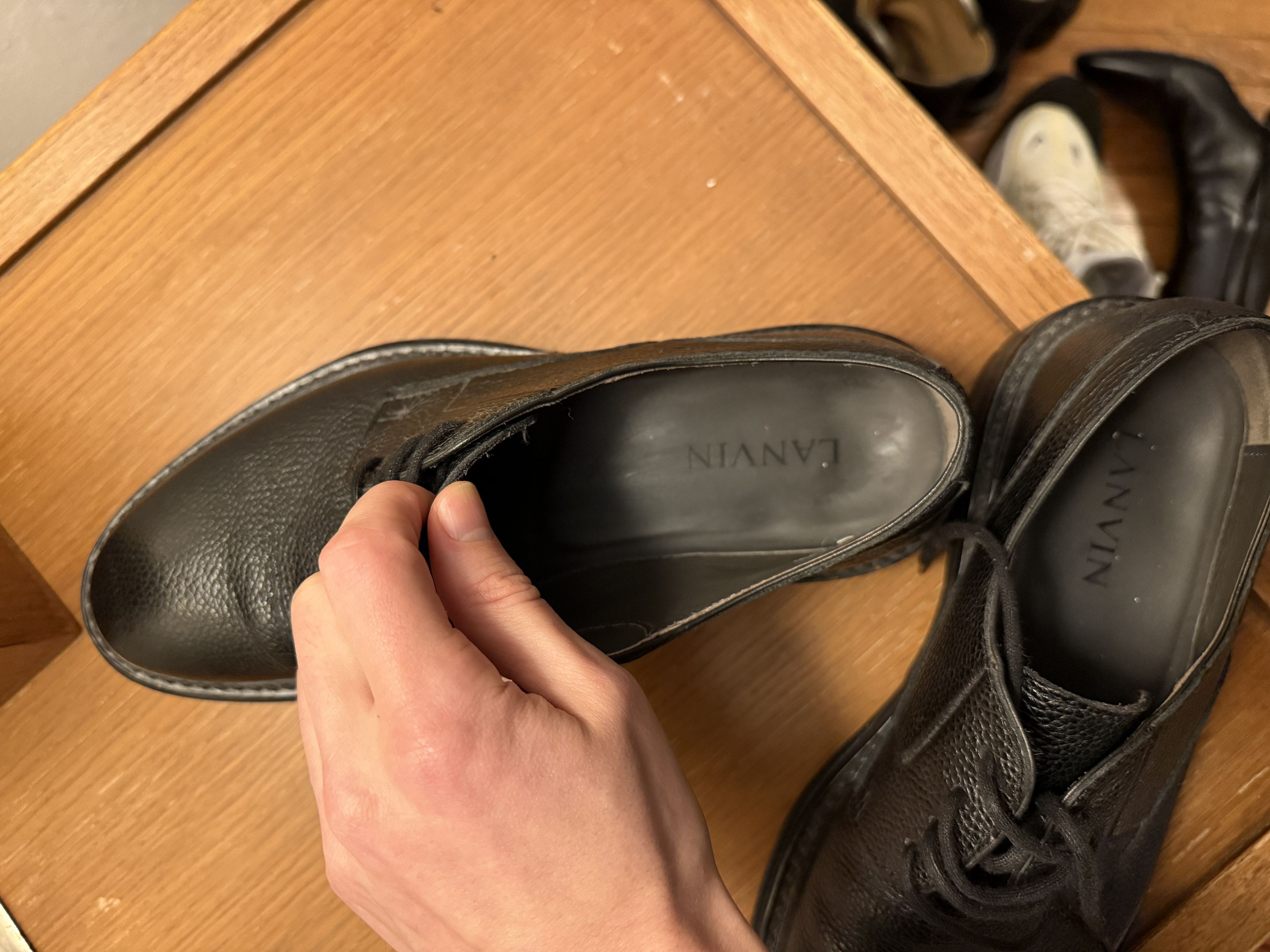 Lanvin Lanvin Pebbled Leather Derby Shoes Size US 8 / EU 41 - 4 Thumbnail