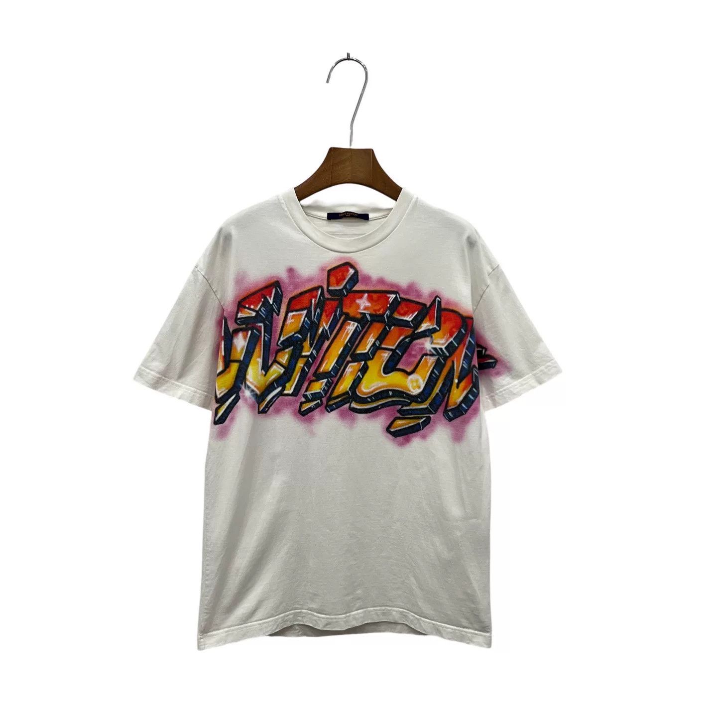 Louis Vuitton Louis Vuitton White Flame Graffiti Logo Tee Size US S / EU 44-46 / 1 - 1 Thumbnail