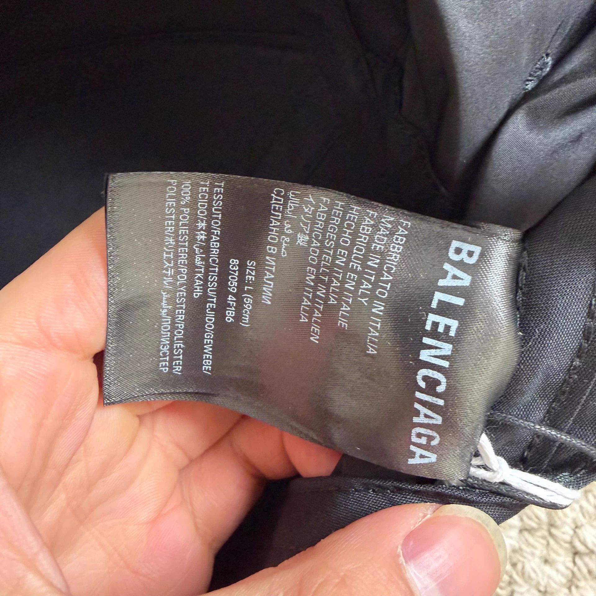 Balenciaga Balenciaga Original Polyester Black Unisex Cap Size ONE SIZE - 6 Thumbnail