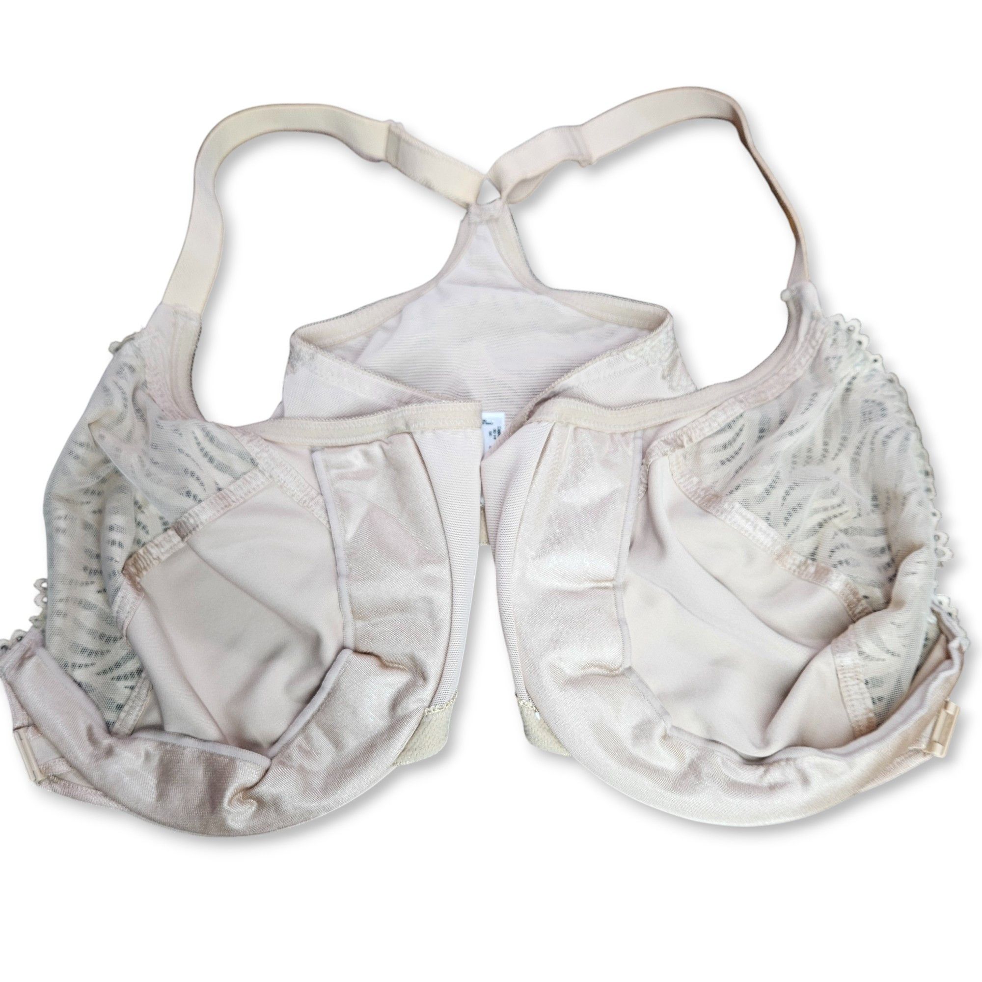 Other Glamorise 44DD Bra Beige Sport Racer Back Underwire Lace A Size ONE SIZE - 6 Thumbnail