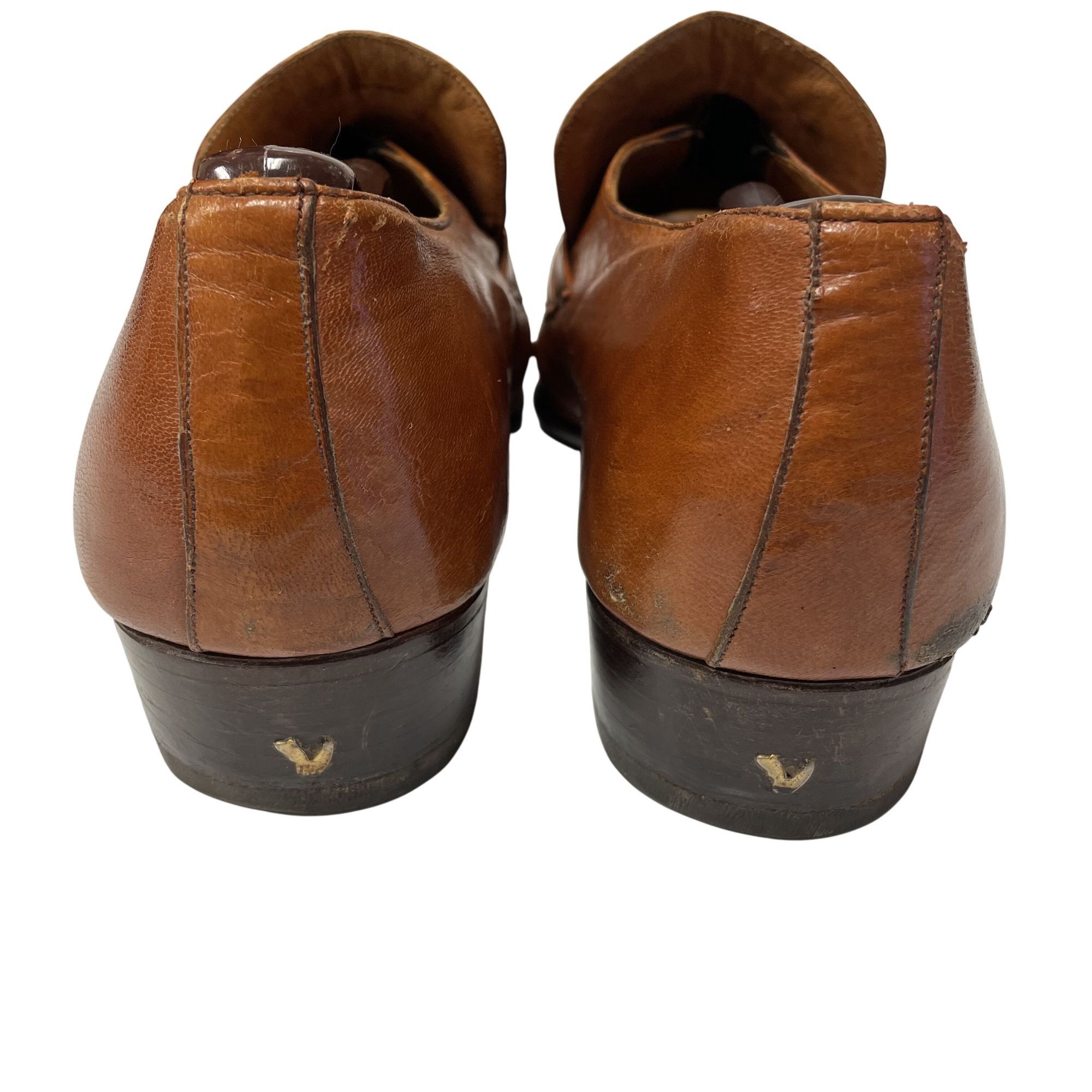 Other Vtg Volare Carlo Leoni Cognac Leather MoD LoGo Swanky Shoes Size US 10 / EU 43 - 6 Thumbnail