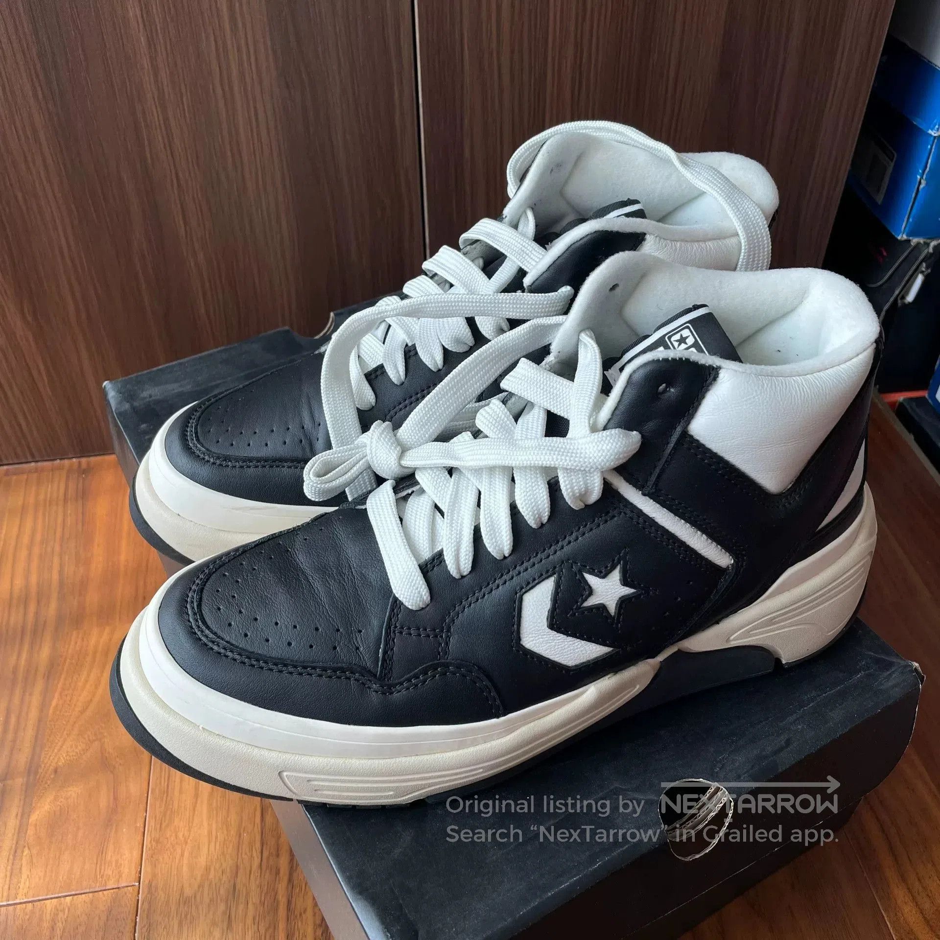 Converse Converse Weapon CX Mid Black and White. Size US 9 / EU 42 - 3 Thumbnail