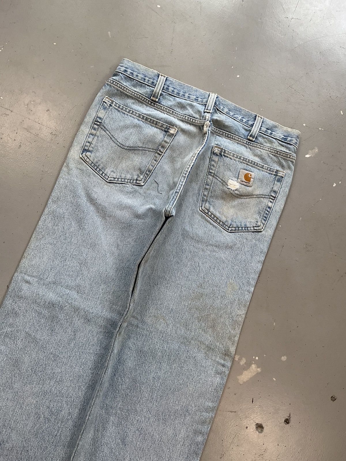 Carhartt × Vintage Vintage Carhartt b480 LYB distressed denim pant Size US 34 / EU 50 - 11 Thumbnail