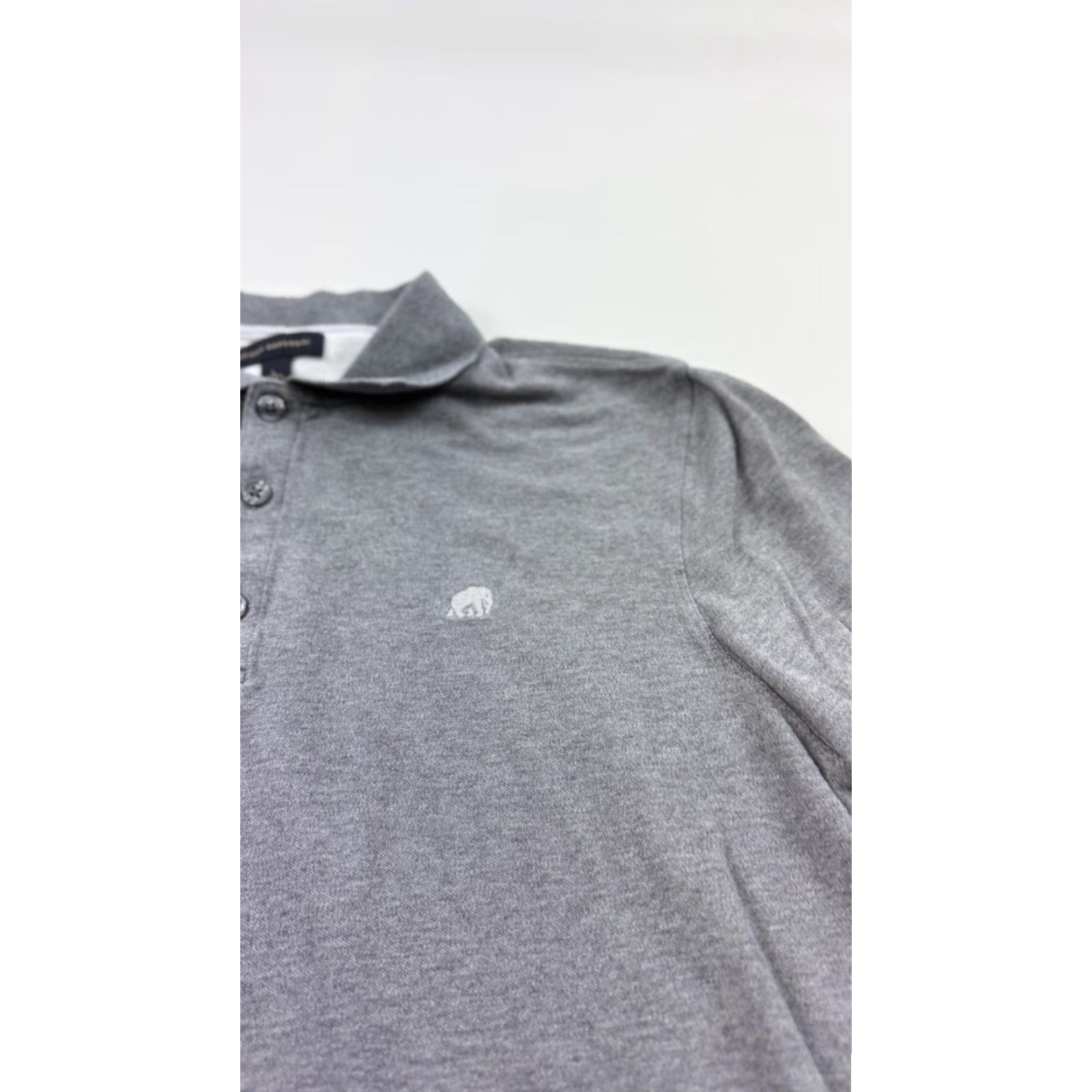 Banana Republic Banana Republic Polo Shirt Mens L Gray Luxe Touch Short Sleeve Solid Cotton Spandex Slim Breatherable Size US L / EU 52-54 / 3 - 3 Thumbnail