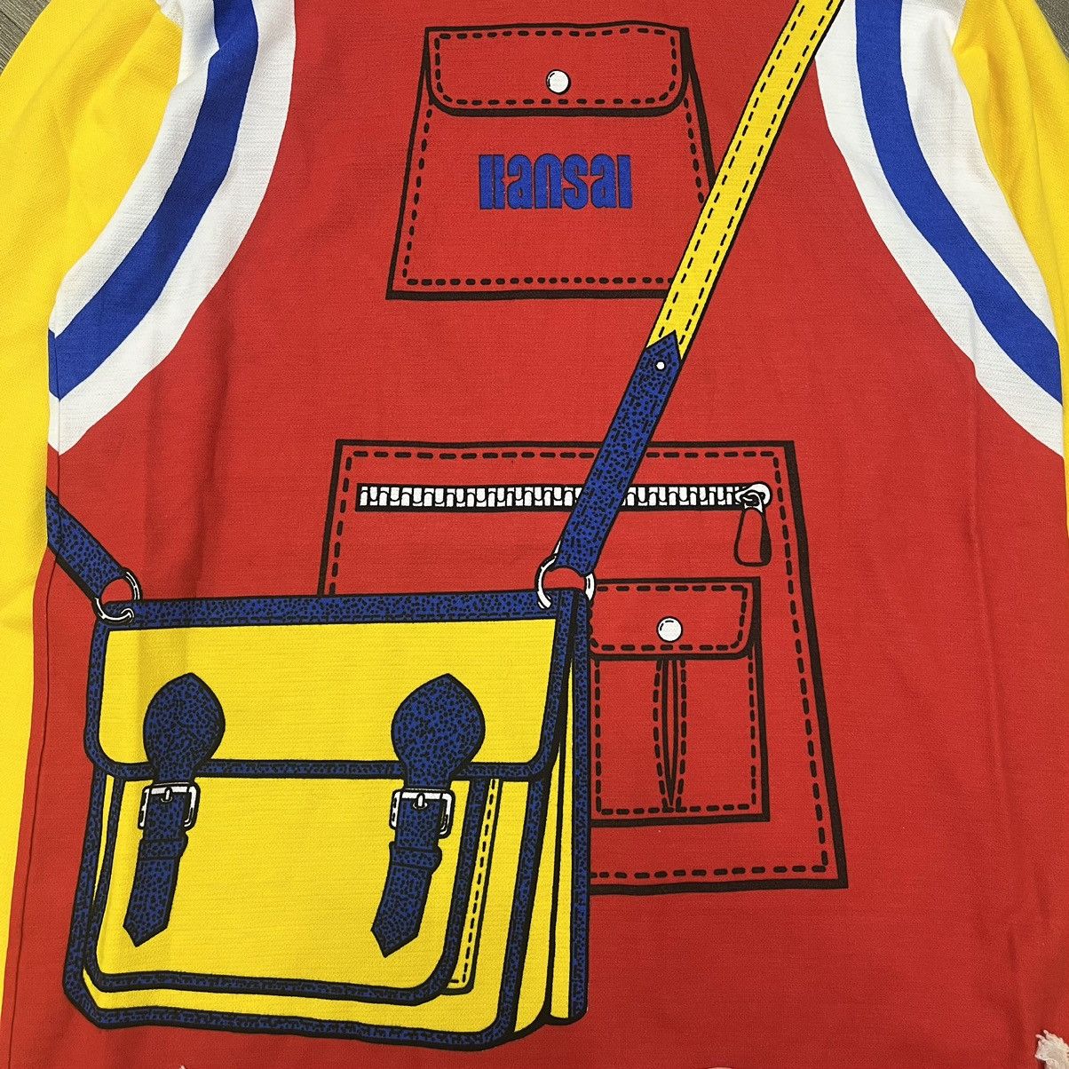Kansai Yamamoto × Vintage Vintage Kansai Yamamoto 1980's Trompe L'oeil Errand Hoodie Size US M / EU 48-50 / 2 - 4 Thumbnail