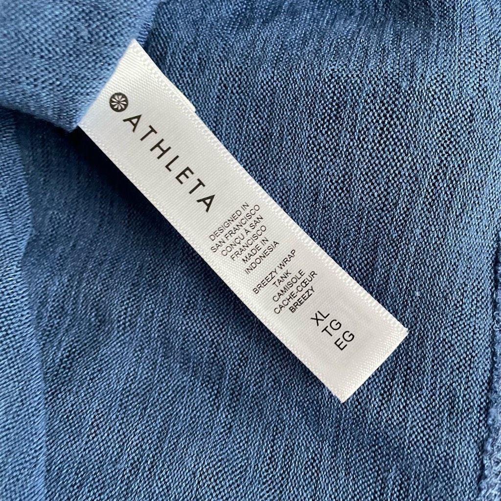 Athleta Athleta Breezy Wrap Top Cobalt Blue 988031 $50 L Size XL / US 12-14 / IT 48-50 - 7 Thumbnail
