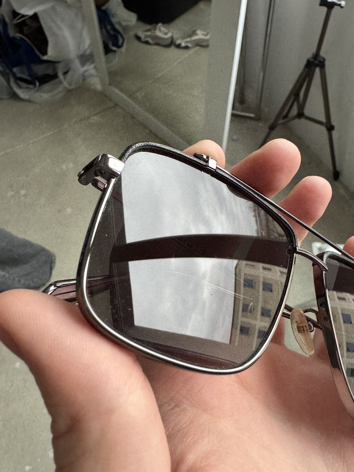 Alexander McQueen Alexander McQueen Iconic Aviator Glasses Size ONE SIZE - 14 Thumbnail