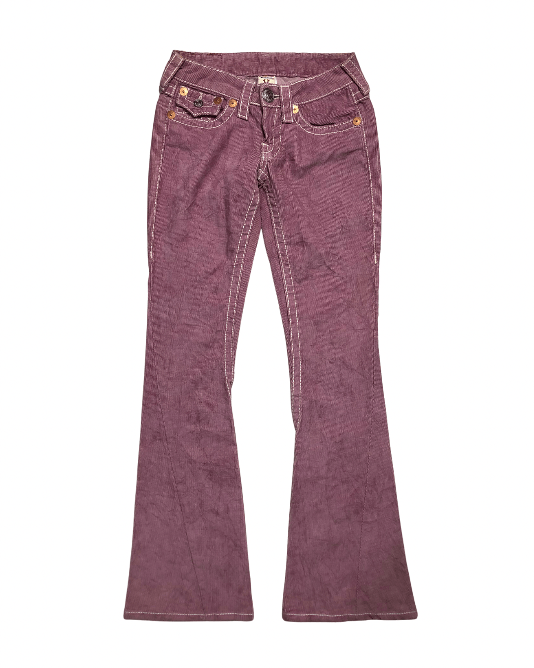 2000s True Religion Joey Big T Corduroy Flare Size 24 Y2K