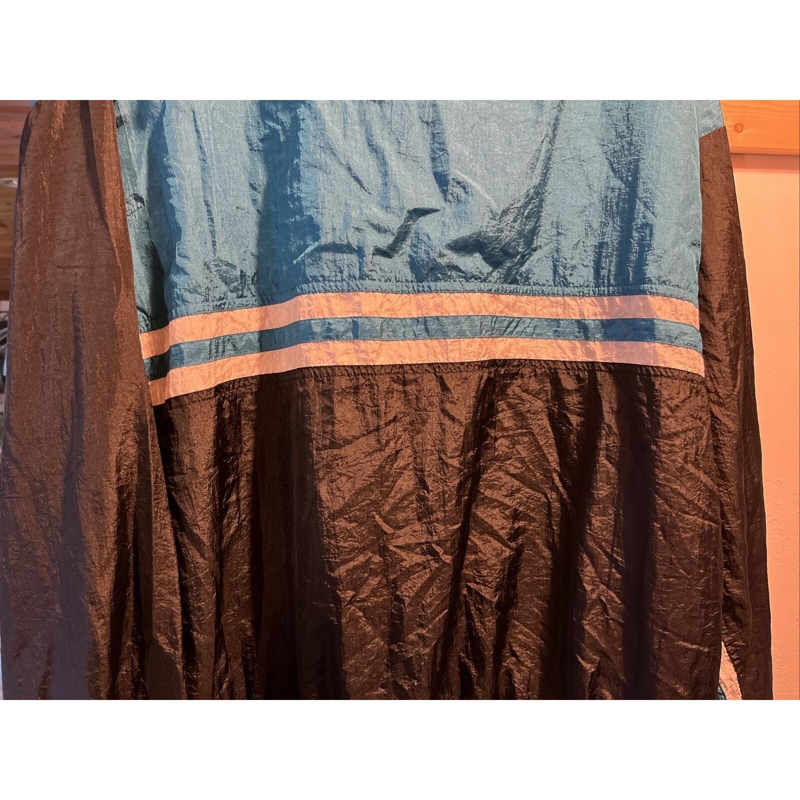 The Unbranded Brand Skyr VTG Men’s XL Black Blue 1/2 Zip LS Nylon Poly Jacket Size US XL / EU 56 / 4 - 14 Thumbnail