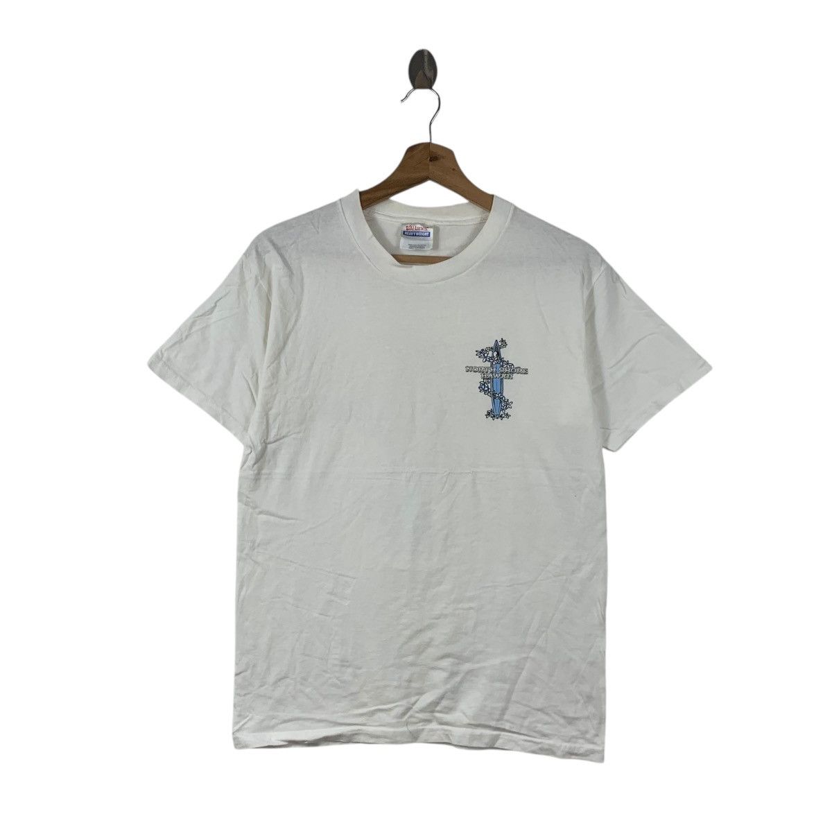Vintage Vintage NORTH SHORE HAWAII Ying Yang Surf Longboard Tee Size US S / EU 44-46 / 1 - 1 Thumbnail