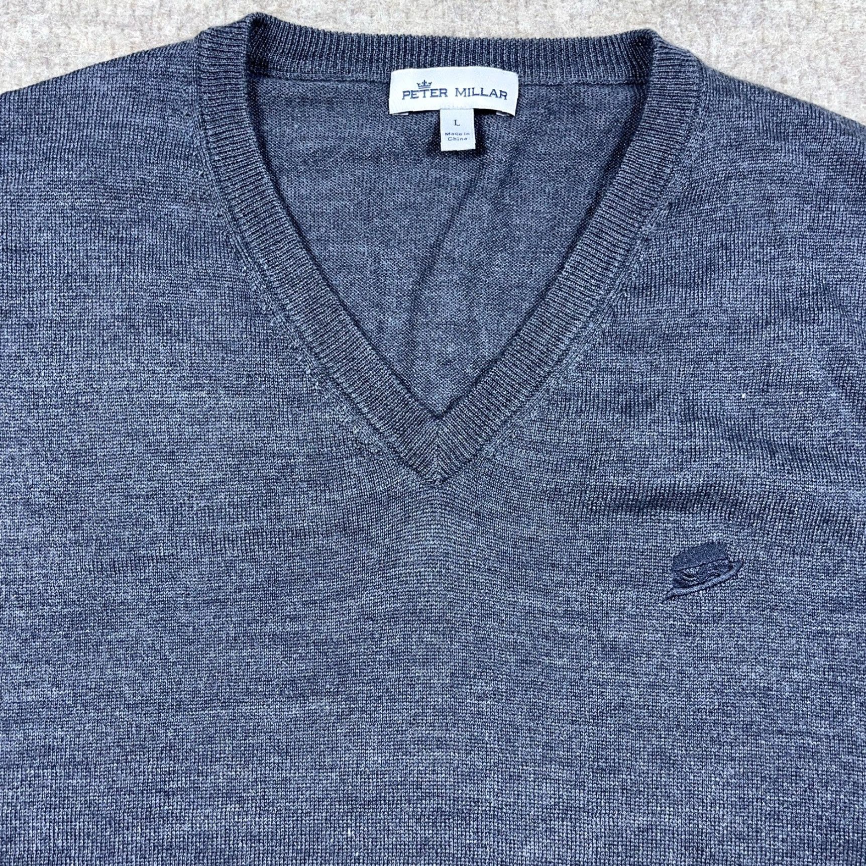 Peter Millar Peter Millar Sweater Vest Men Large Gray Merino Wool Lyocell Bend Knit V Neck Vest Size US L / EU 52-54 / 3 - 2 Thumbnail