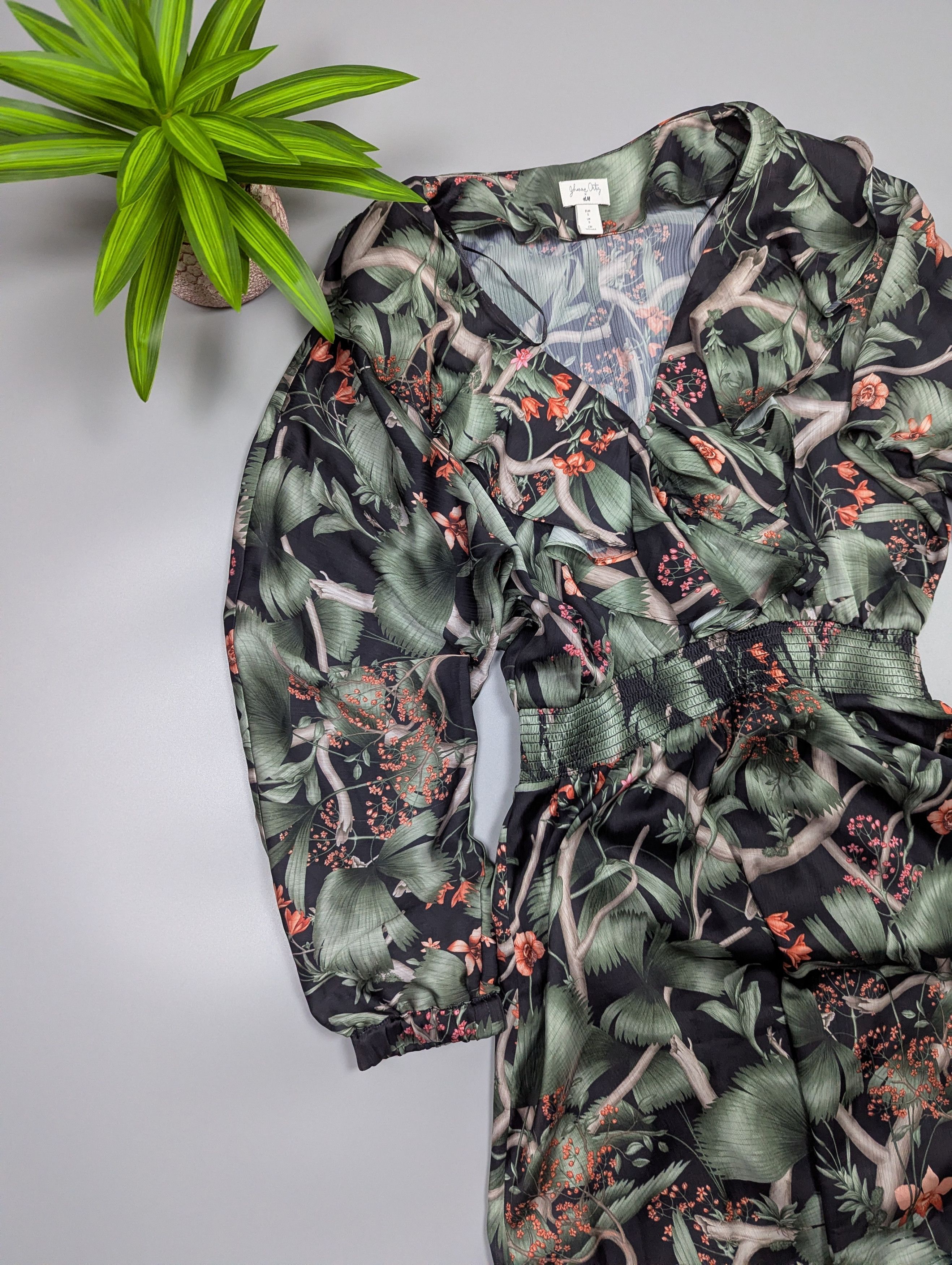 Johanna Ortiz Johanna Ortiz x H&M Floral Mini Dress Puffed Sleeves Size S / US 4 / IT 40 - 5 Thumbnail
