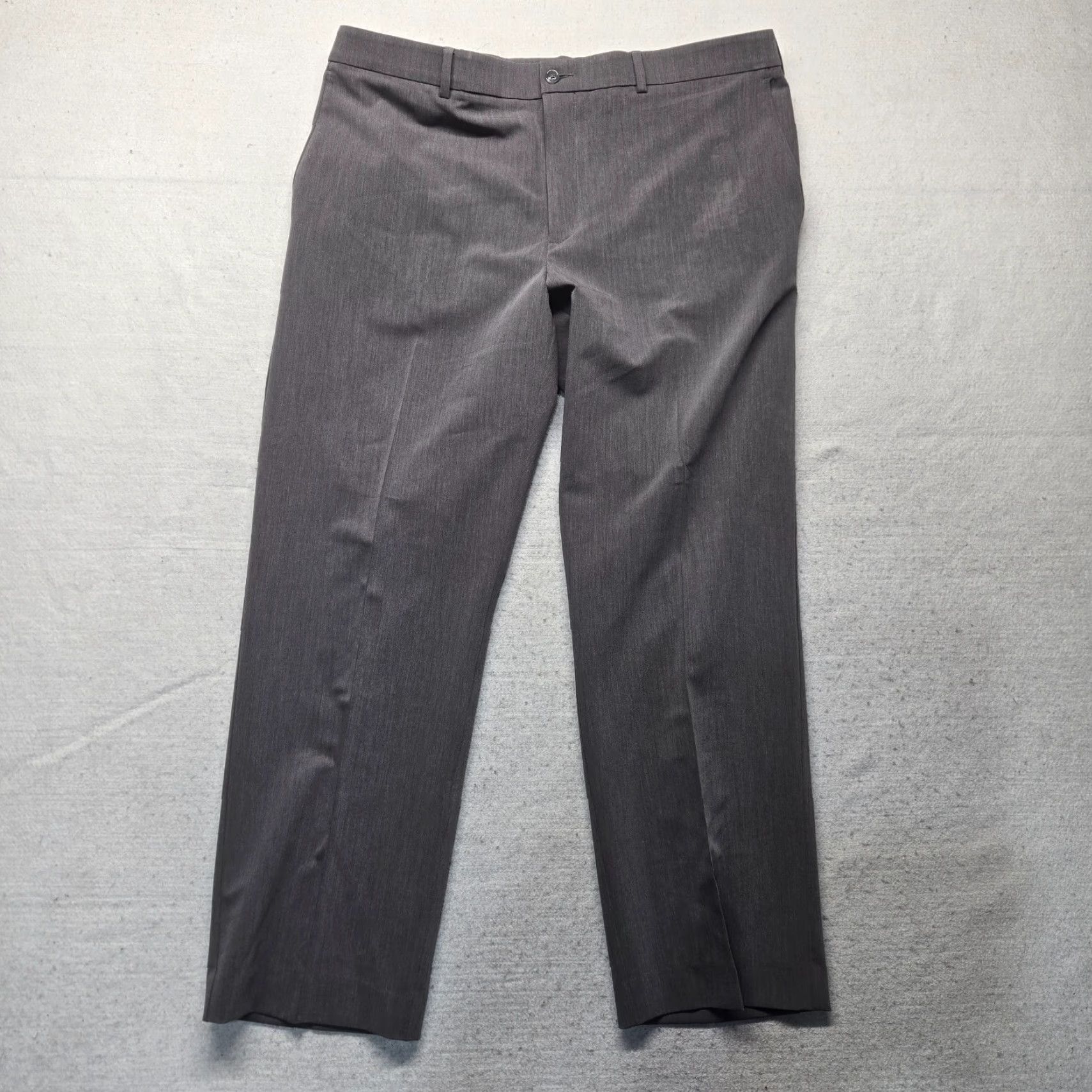 Savane Savane Dress Pants Solid Gray Flat Front Straight Fit Adult Men 38 x 30 Pants Dress Pants Gray 90s, Business Mens 38x30 Size US 38 / EU 54 - 2 Thumbnail