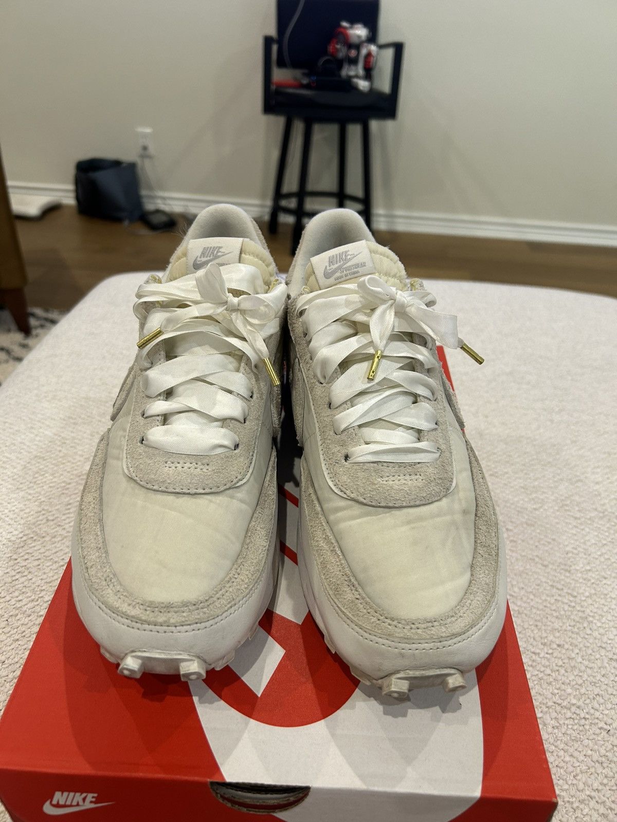 Nike Nike Sacai LD Waffle White Size US 12 / EU 45 - 2 Thumbnail