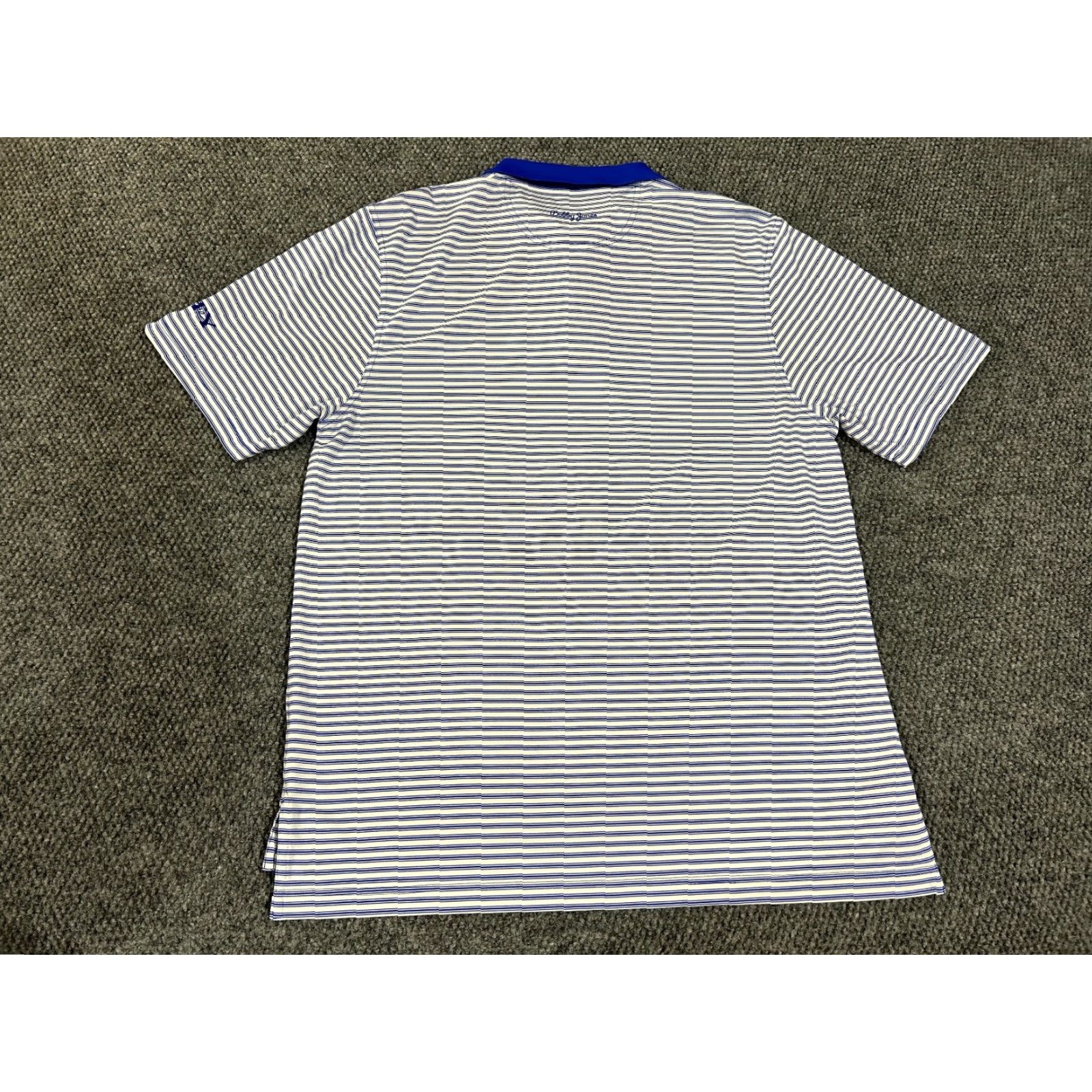 Vintage Bobby Jones Polo Shirt Mens L Blue Striped Performance Stretch Casual Golf Shirt Mens Size L Blue Striped Polo Size US L / EU 52-54 / 3 - 7 Thumbnail