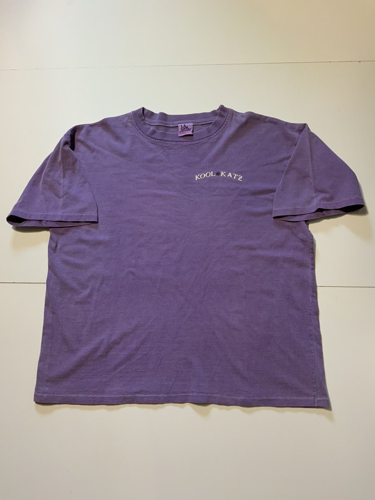 Vintage Vintage Kool Katz Puff Print Paw USA Purple Heavy T-Shirt Size US L / EU 52-54 / 3 - 2 Thumbnail