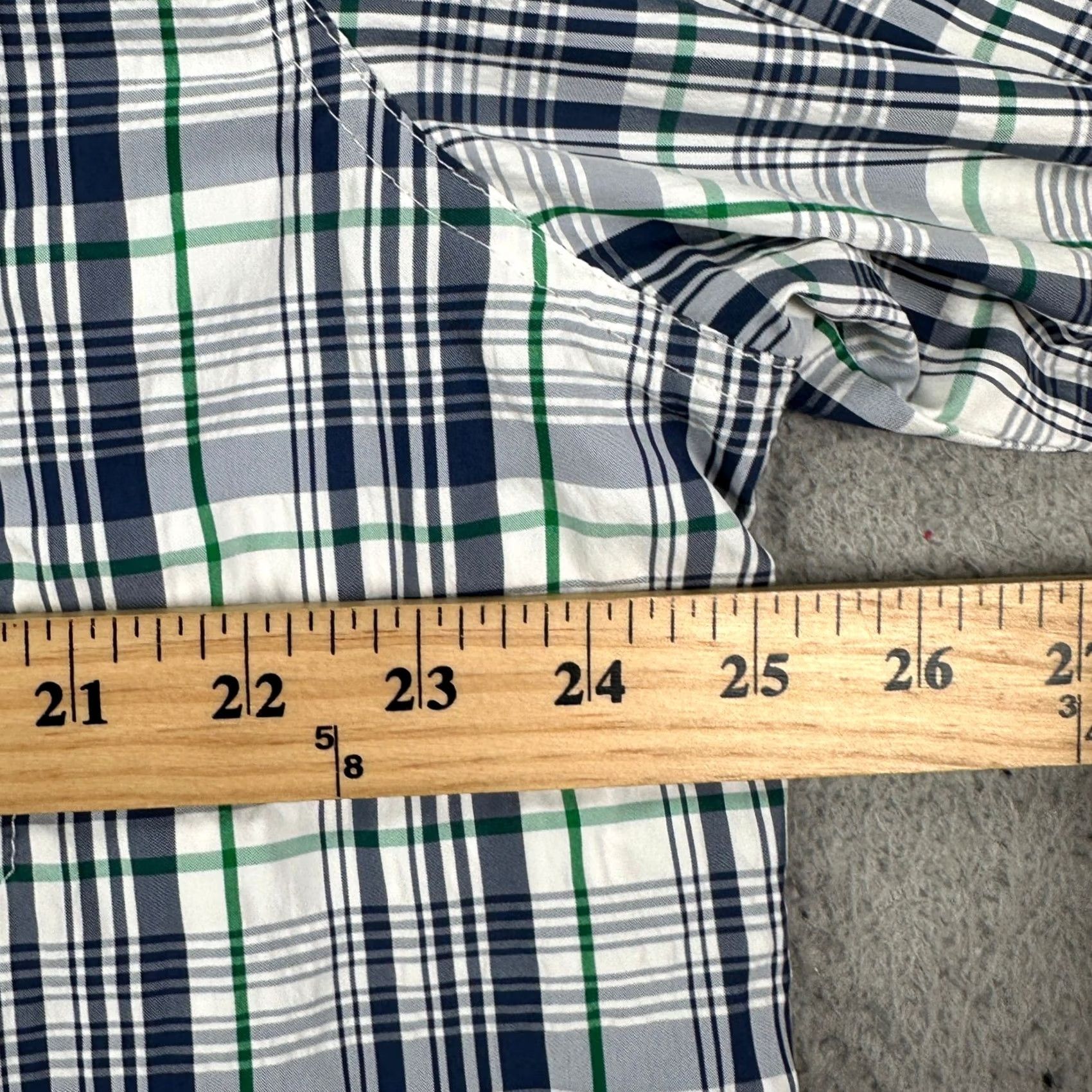 Eddie Bauer VINTAGE? Eddie Bauer Travex Mens Seersucker Shirt XL Blue Green Plaid Button Up Pocket Size US XL / EU 56 / 4 - 7 Thumbnail