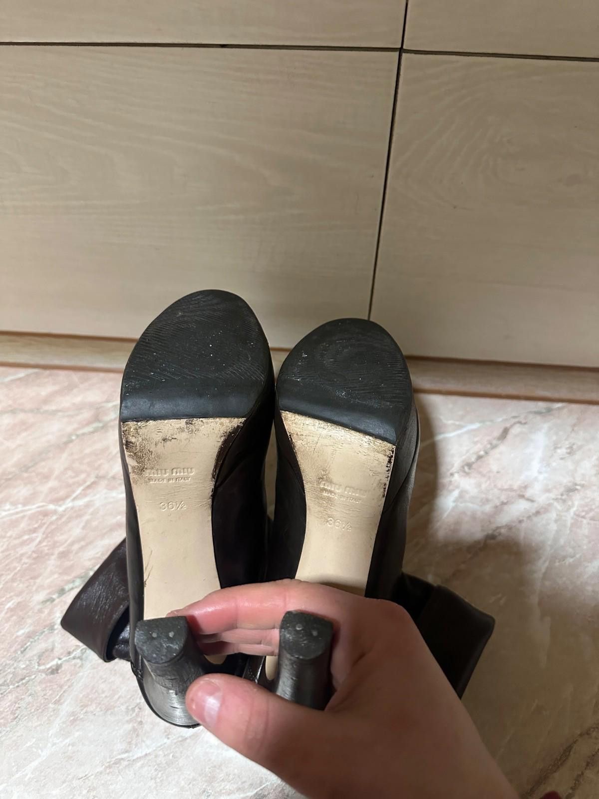 Miu Miu Miu Miu Leather boots Sz 36.5 IT Size US 6.5 / IT 36.5 - 9 Thumbnail