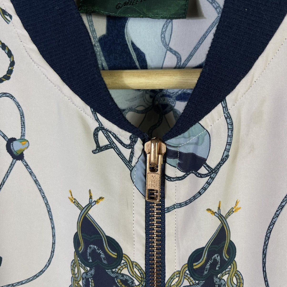 Jean Paul Gaultier Vintage Junior Gaultier Baroque Silk Bomber Zipper Jacket Size US L / EU 52-54 / 3 - 6 Thumbnail