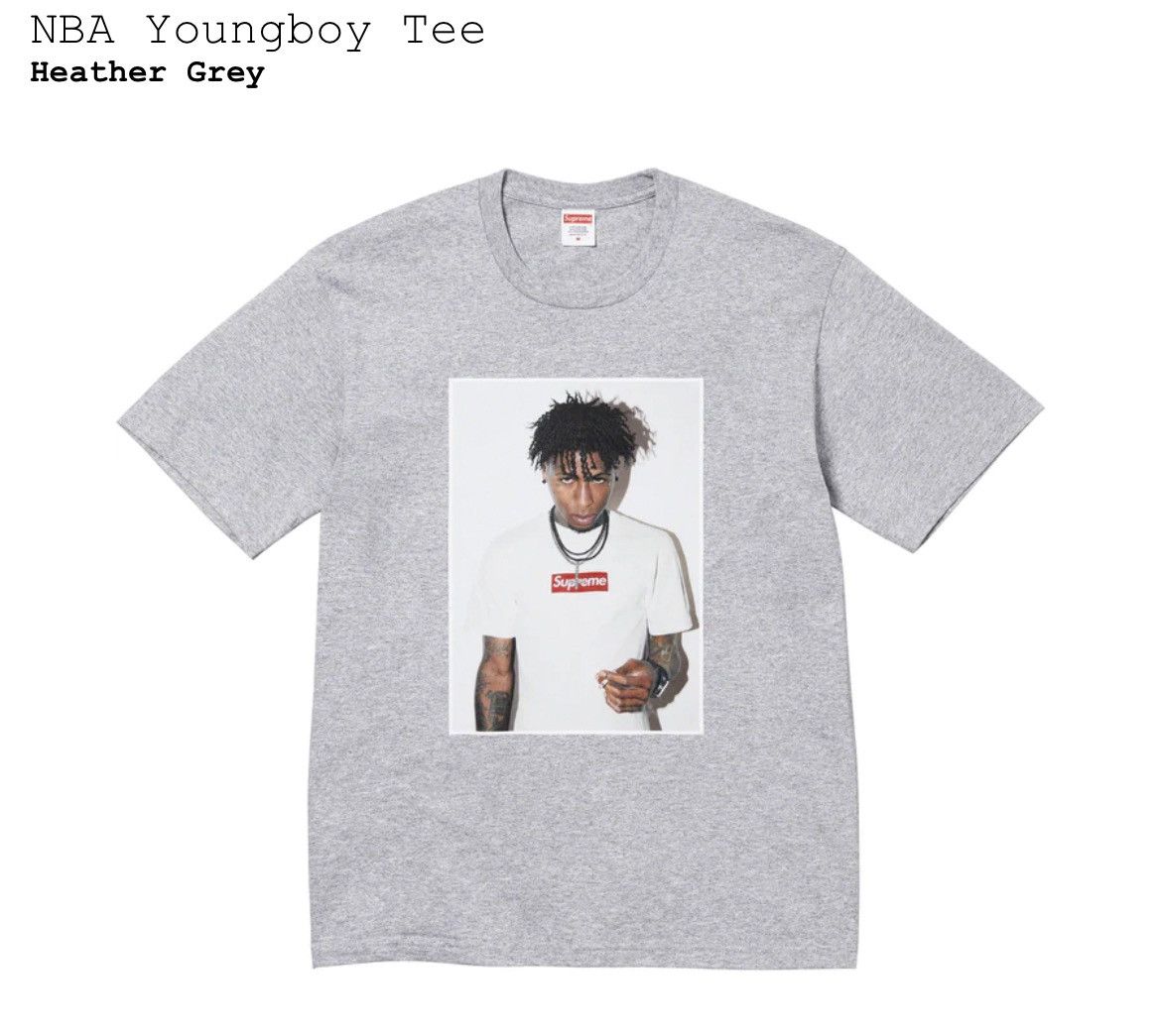 Supreme Supreme NBA Youngboy Tee Heather Grey Size US XL / EU 56 / 4 - 4 Thumbnail