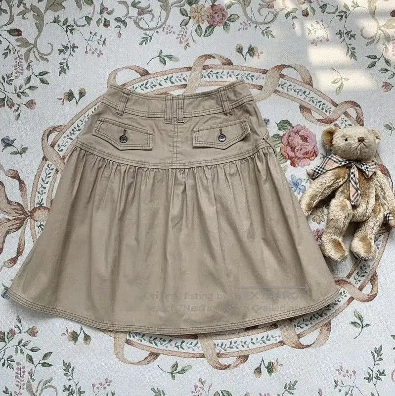 Burberry Burberry Khaki Cotton Women's Skirt. Size 23" - 5 Thumbnail