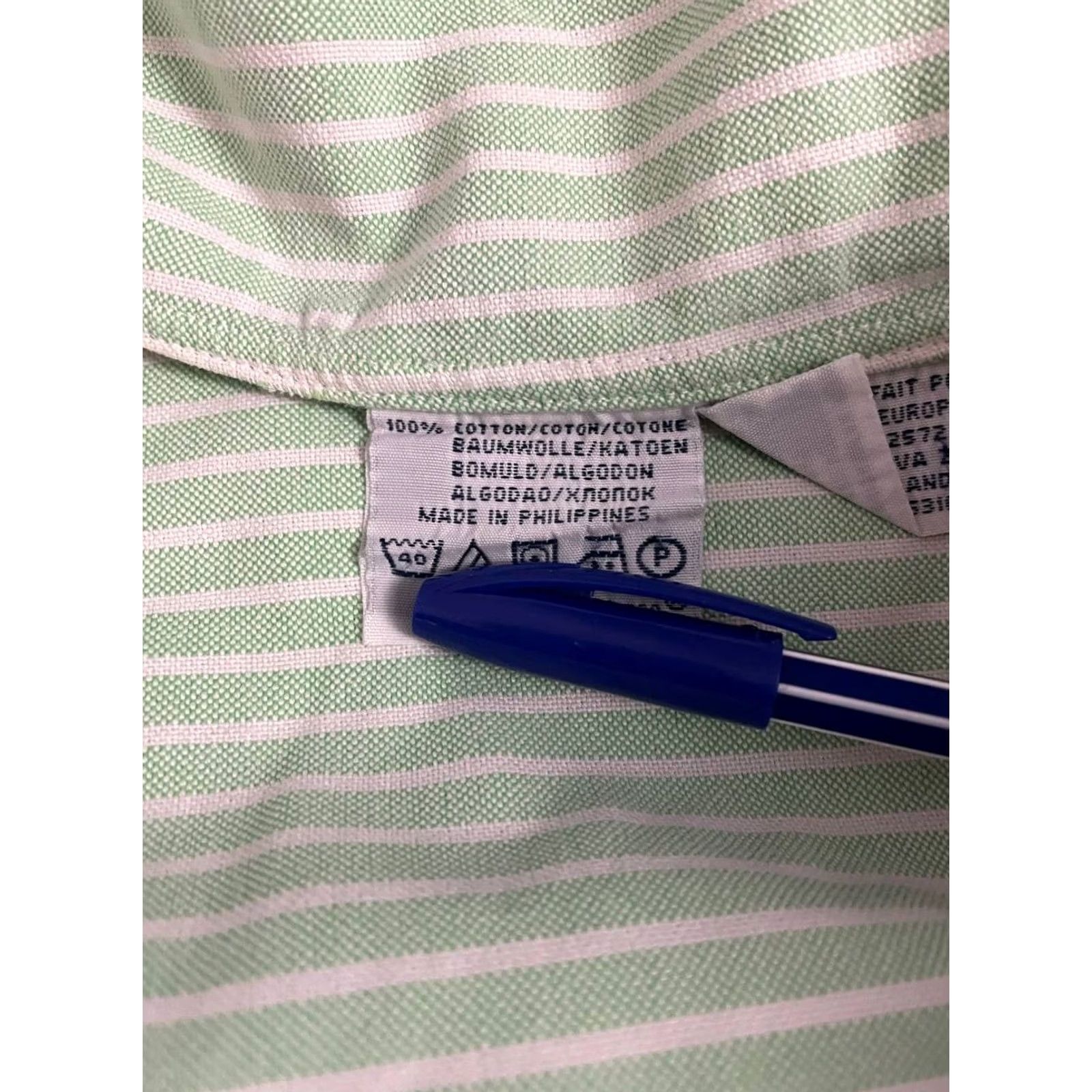 Polo Ralph Lauren Polo By Ralph Lauren Mens Button Down Shirt 2XL Green Striped Slim-Fit Shirt Size US XXL / EU 58 / 5 - 5 Thumbnail