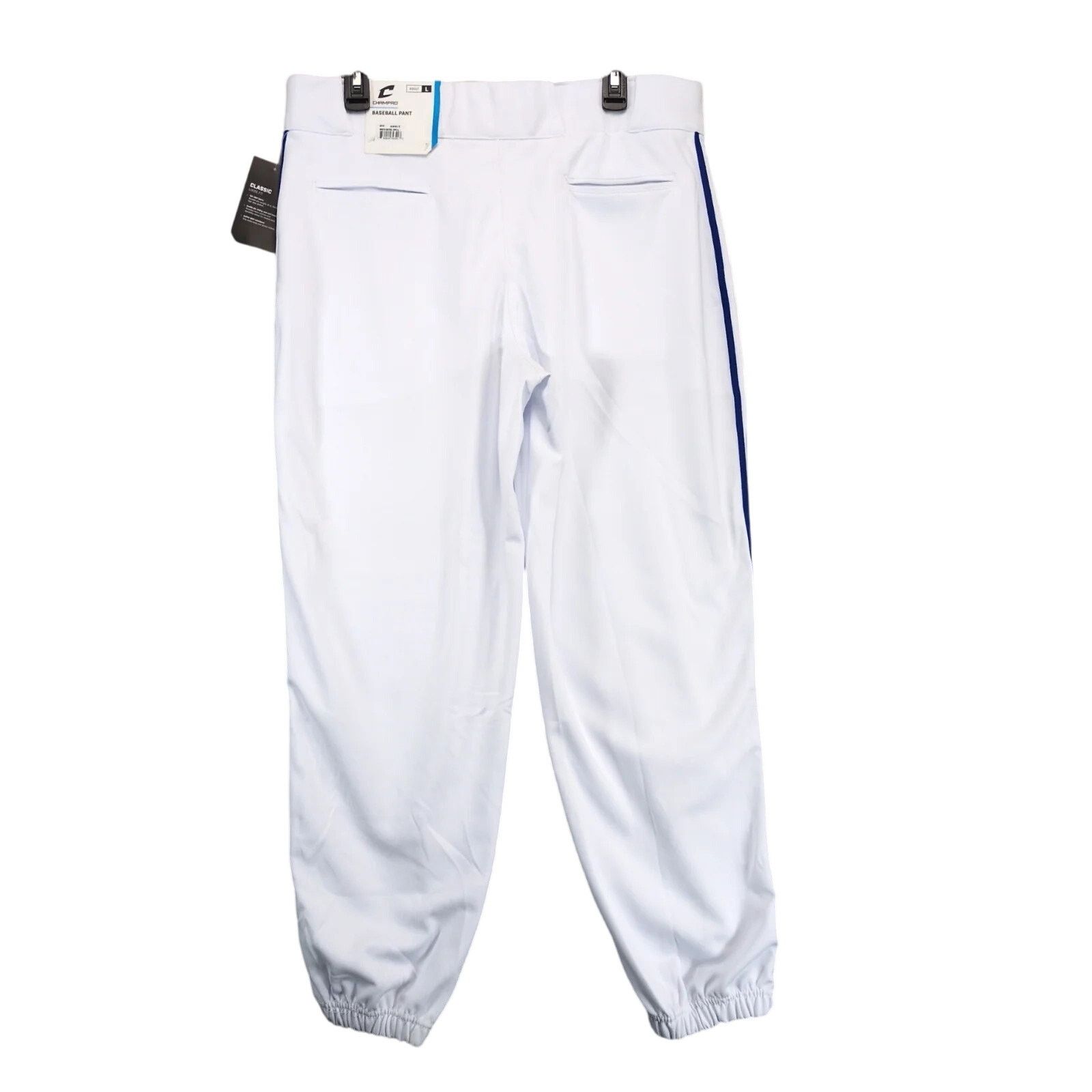 Other NWT Champro Classic BaseballPants Men's L White Blue Stripe Size US 36 / EU 52 - 2 Thumbnail