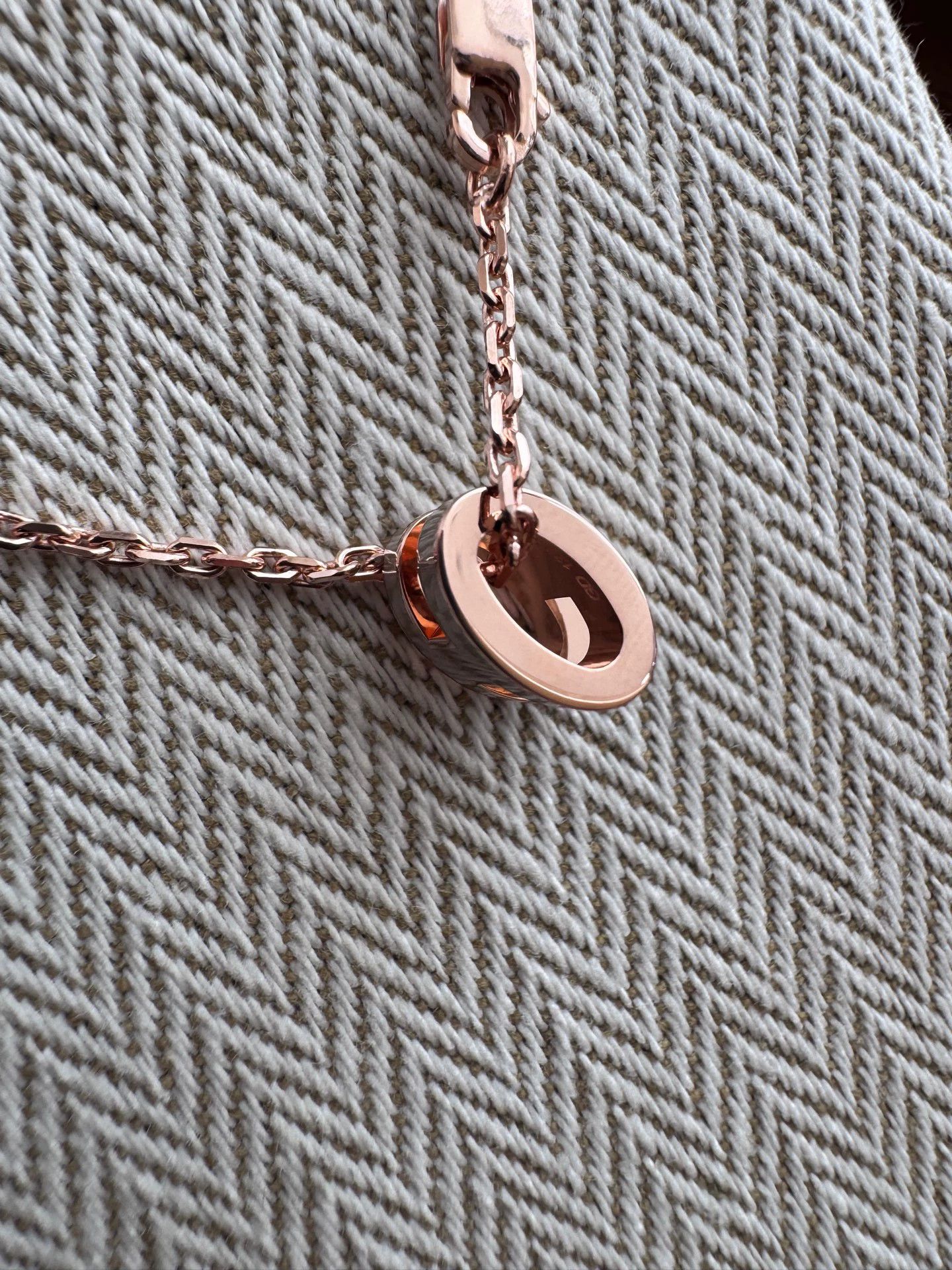 Hermes HERMES Mini Pop H Necklace Milk Tea Rose Gold Size ONE SIZE - 7 Thumbnail