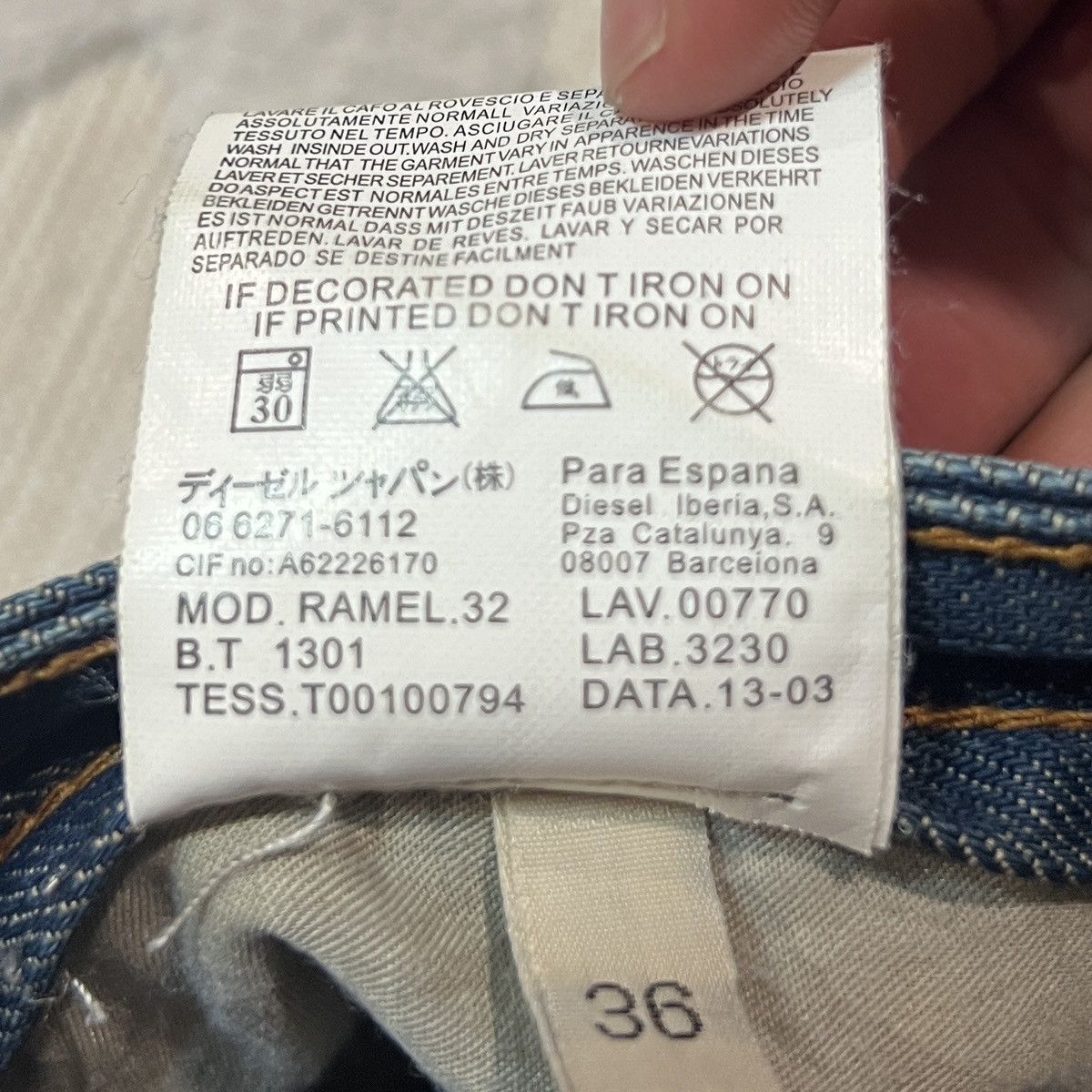 Diesel CRAZY FADE Diesel Archival Ramel Jeans Size US 36 / EU 52 - 7 Thumbnail