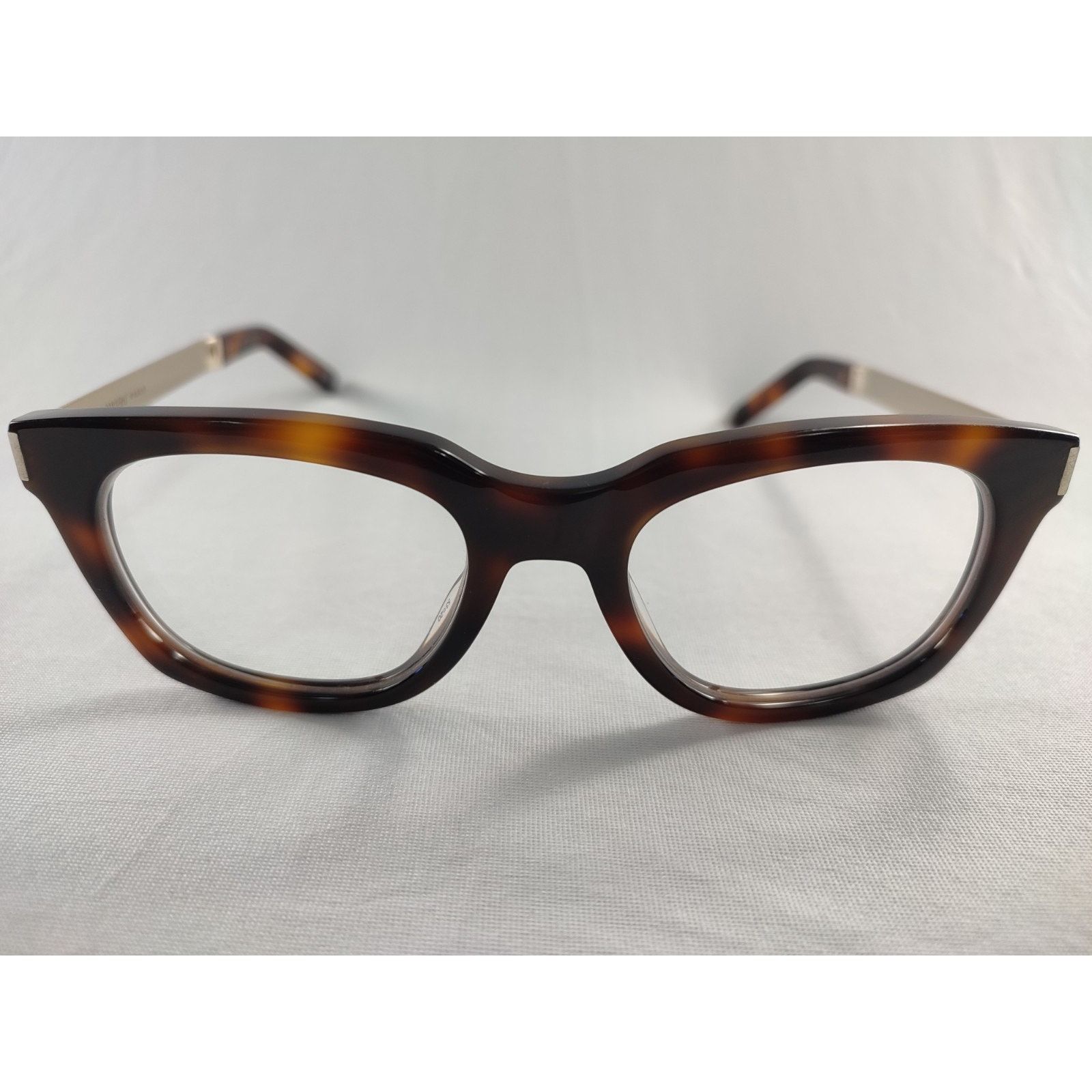 Saint Laurent Paris Saint Laurent SL 583 Havana Silver Eyeglasses Frames Italy Size ONE SIZE - 2 Thumbnail