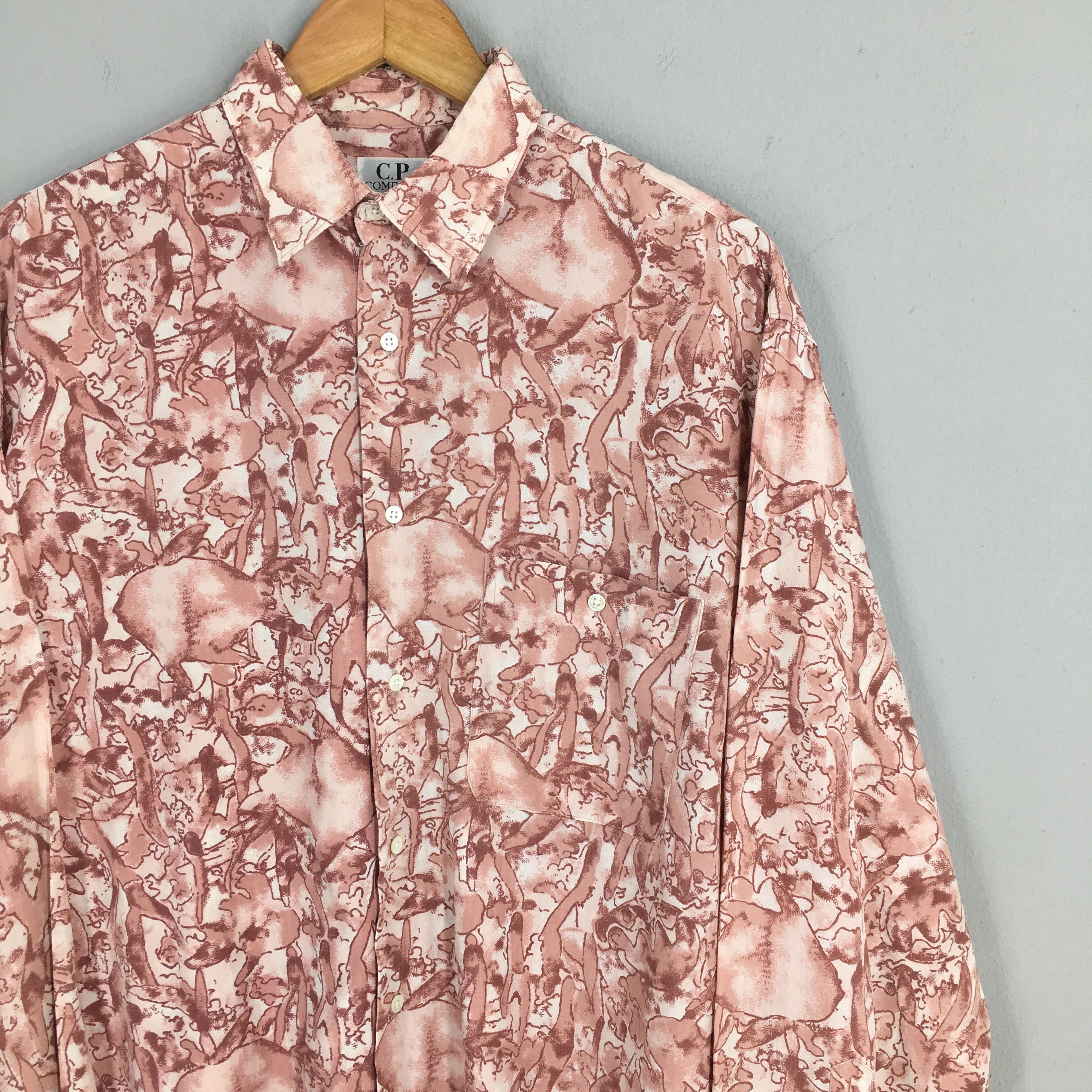 C.P. Company × Massimo Osti Vintage C.P. Company Funky Pop Art Rayon Shirt Medium Size US M / EU 48-50 / 2 - 2 Thumbnail