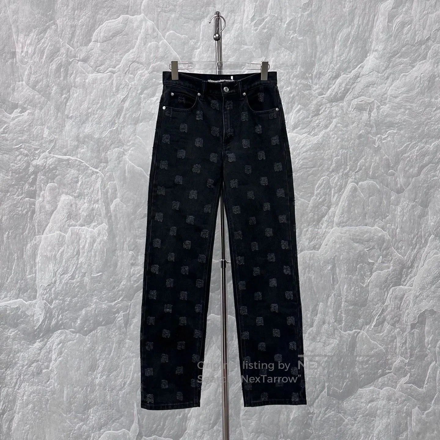 Alexander Wang alexander wang distressed leather patch denim pants. Size US 26 / EU 42 - 1 Thumbnail