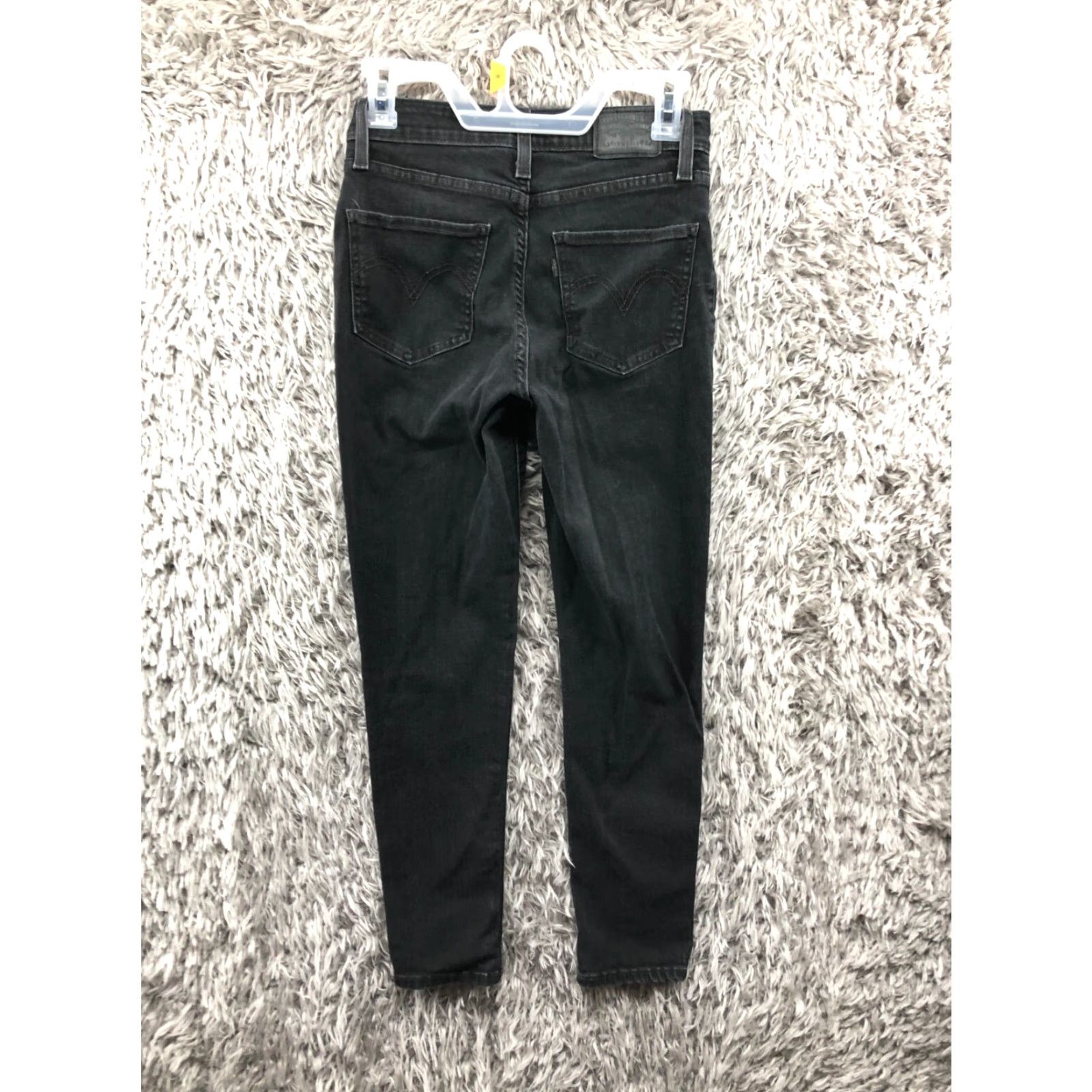 Levi's Levi's 721 High Rise Skinny Jeans Womens Size 27 Black Dark Wash Denim Modern Classic American Levi's 700 Series Regular Fit Size 27" / US 4 / IT 40 - 5 Thumbnail